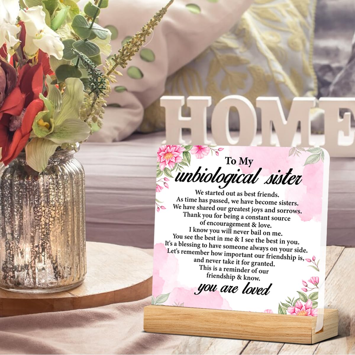 Gifts for Friends Women, Unbiological Sister Gifts, Christmas Birthday Gifts for Best Friend Women Bestie BFF, Unbiological Sist