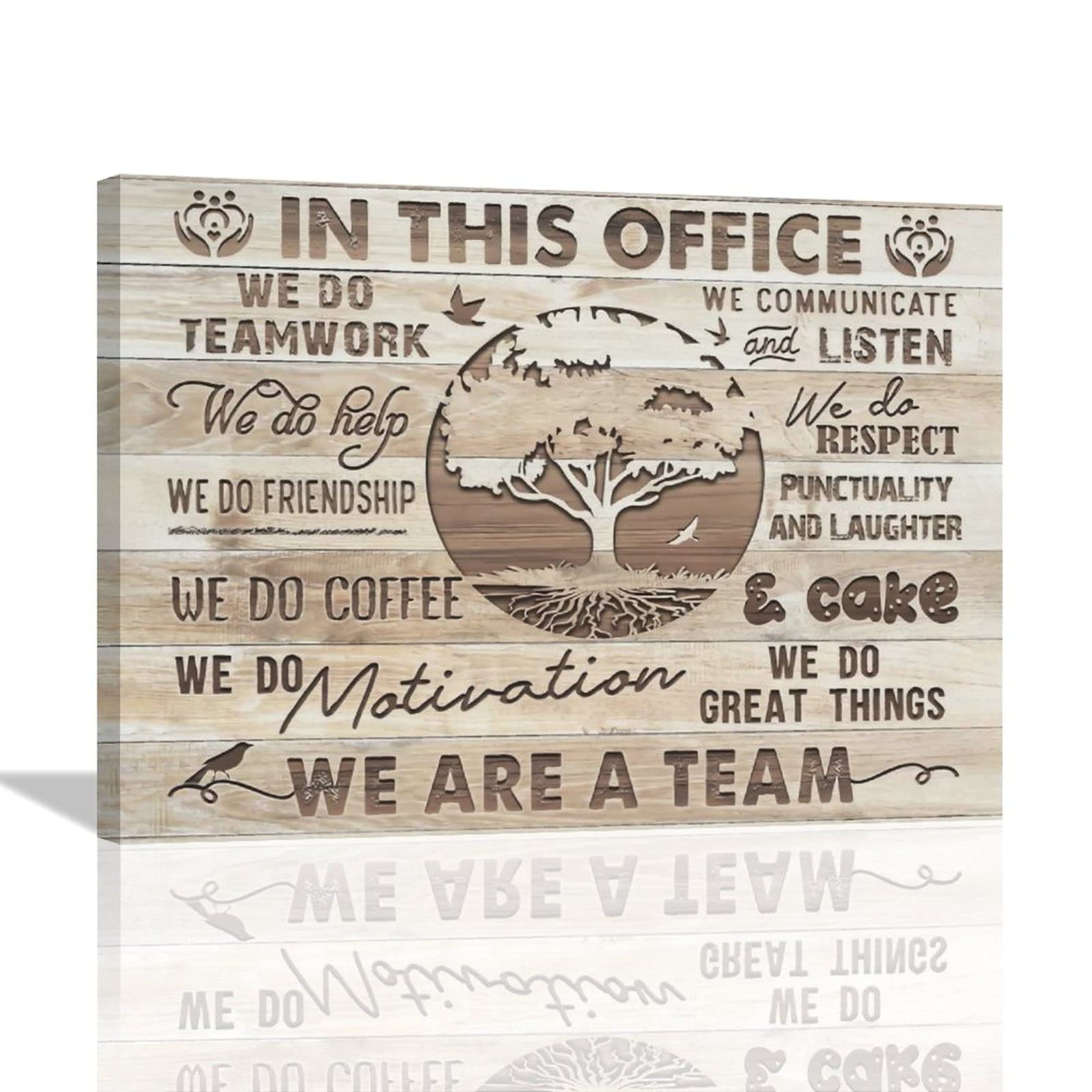 In This Office Canvas Wall Art Motivational Wall Art For Office We Are A Team Inspirational Quotes Wall Decor Teamwork Wall Art