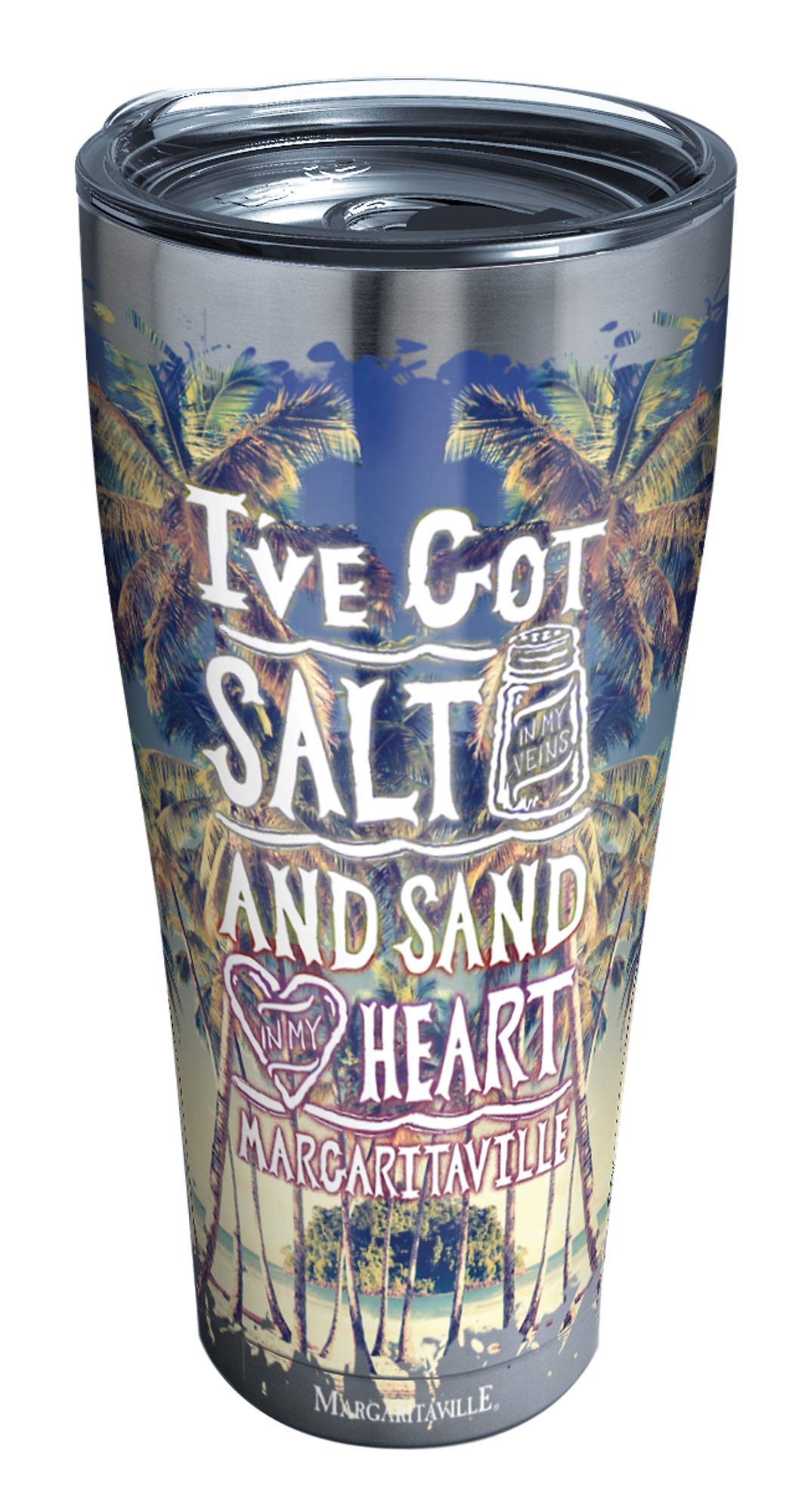 Tervis Margaritaville-Salt In My Veins Insulated Tumbler, 30Oz Legacy, Stainless Steel
