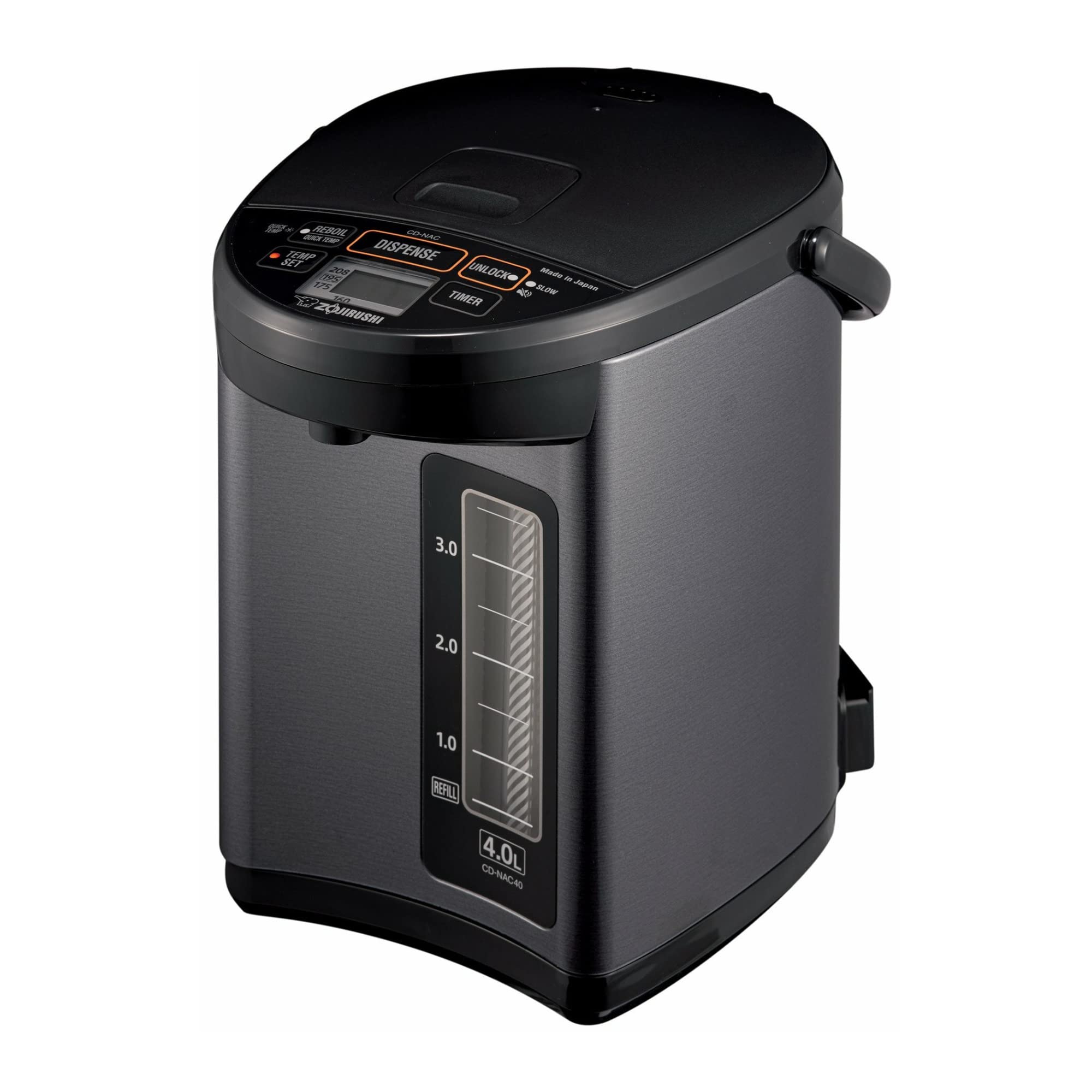 Zojirushi Cd-Nac40Bm Micom Water Boiler And Warmer (4-Liter, Metallic Black)