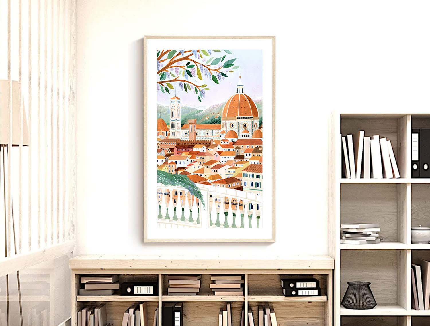 Nationcog Florence Art Print, Santa Maria Del Fiore Cathedral, Italy Wall Art, Travel Gift, Travel Poster, Europe Print, Tuscany