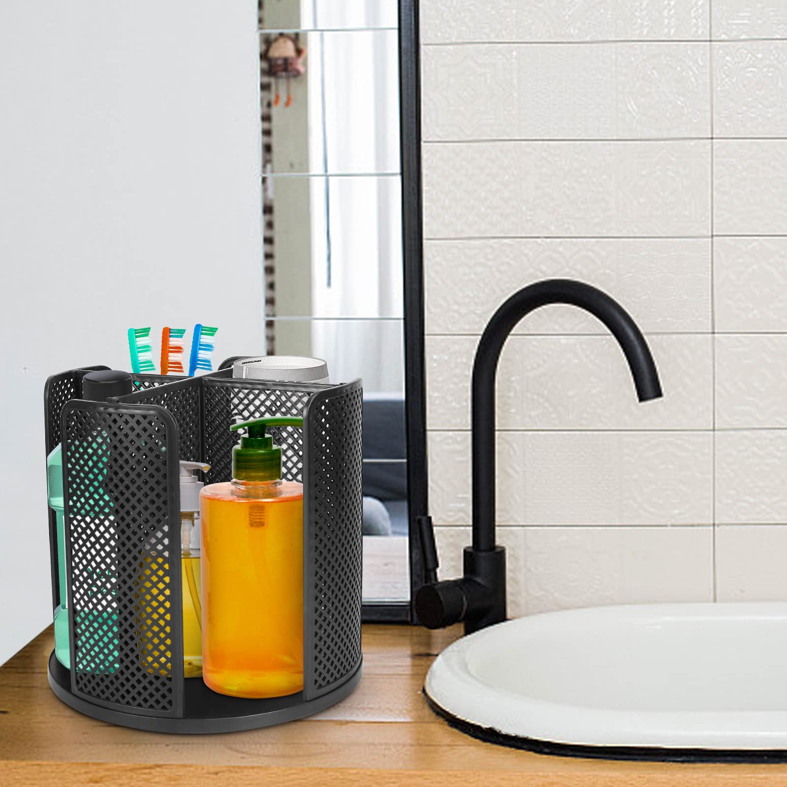 Honlibey Cup And Lid Organizer Cup Dispenser Coffee Cup Organizer Paper Cup Holder Rotating For Bathroom, Restaurant, Break Room
