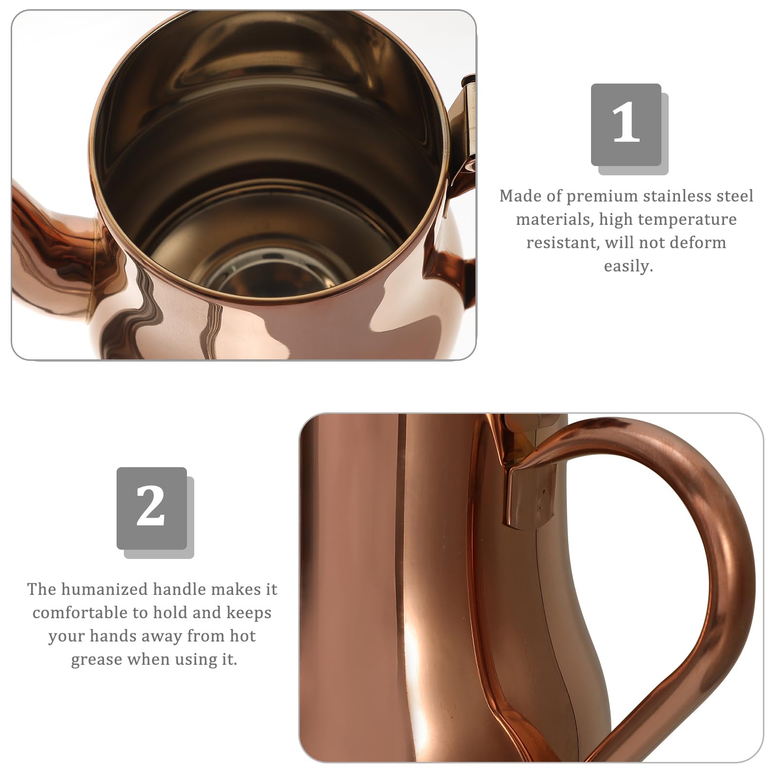 Luxshiny Bacon Grease Container 500Ml Stainless Steel Oil Container With Strainer Cooking Oil Keeper Storage Can Jug With Lid An