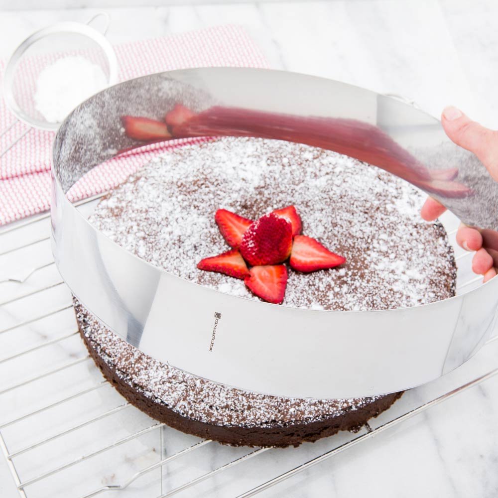 Restaurantware 12 X 2.4 Inch Baking Ring 1 Round Cake Ring - Oven-Ready Freezable Stainless Steel Ring Mold Dishwashable For Coo