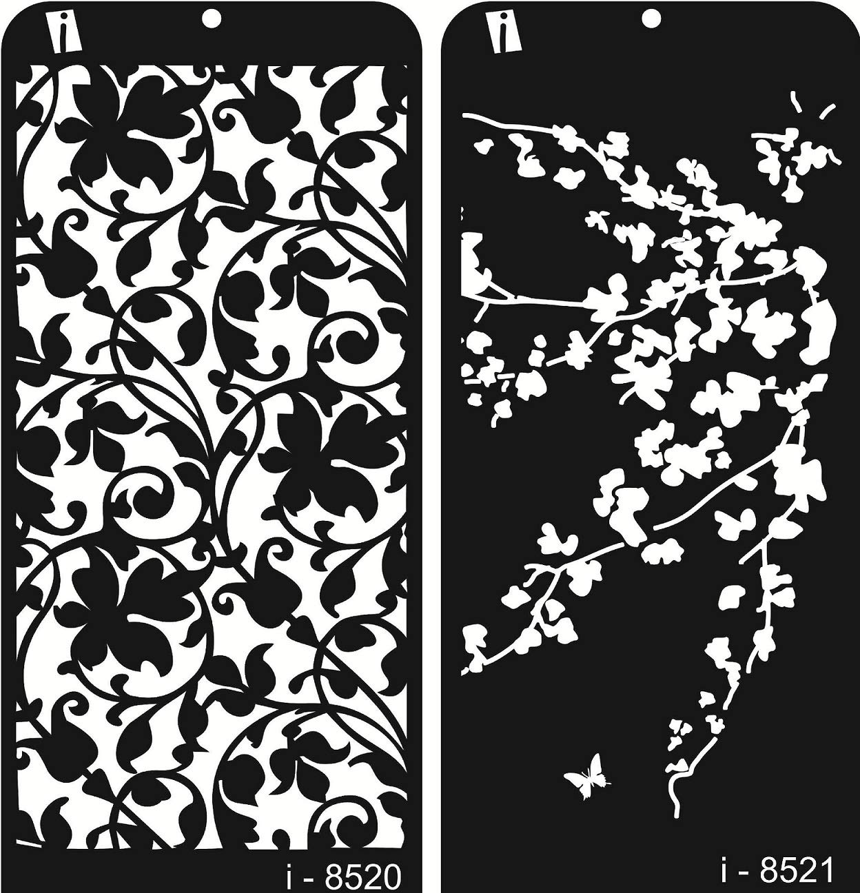 Icraft Decorative Layering Template Craft Stencil (I8520/8521) Set Of 2 Craft Stencils