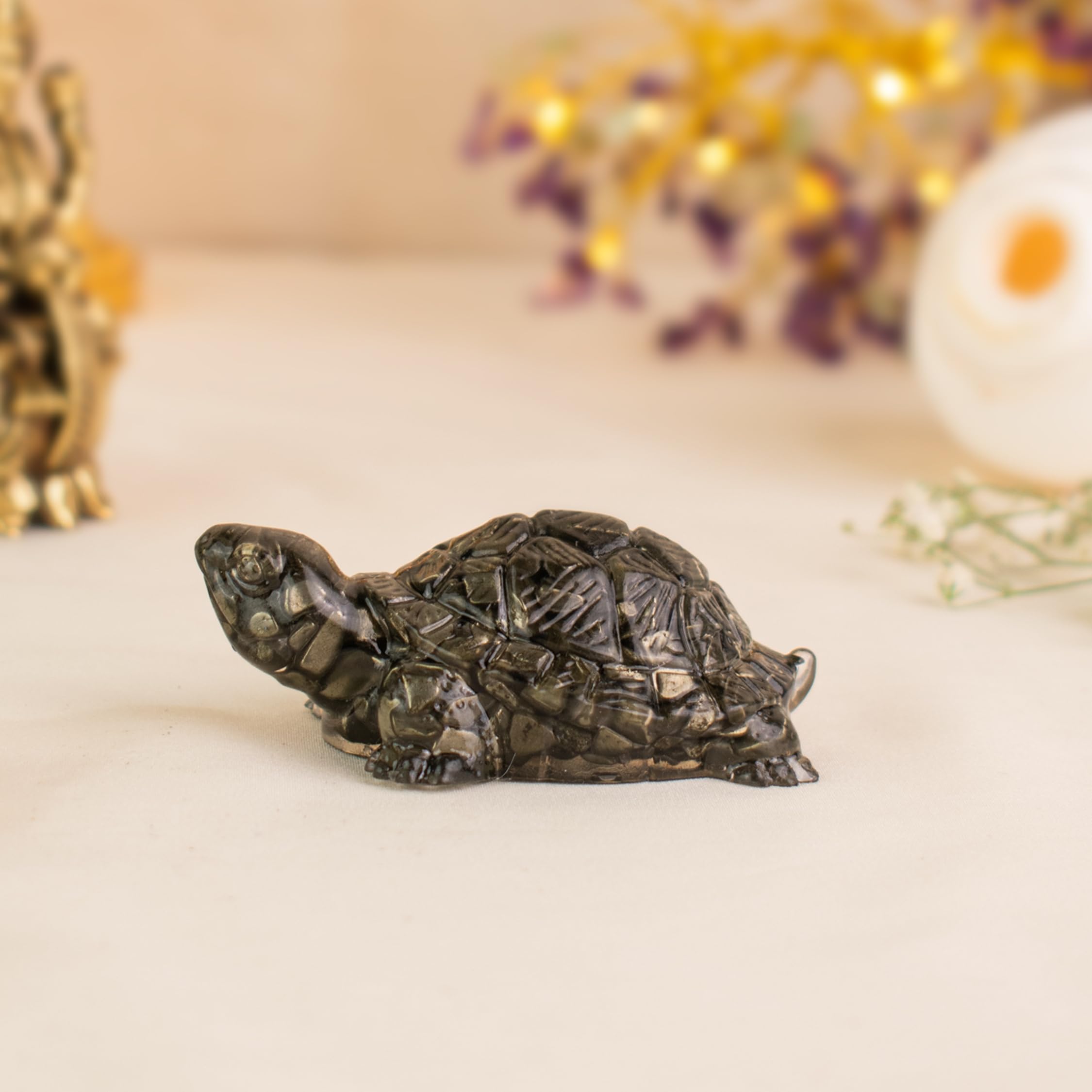 Pyrite Resin Tortoise (Kachhua)