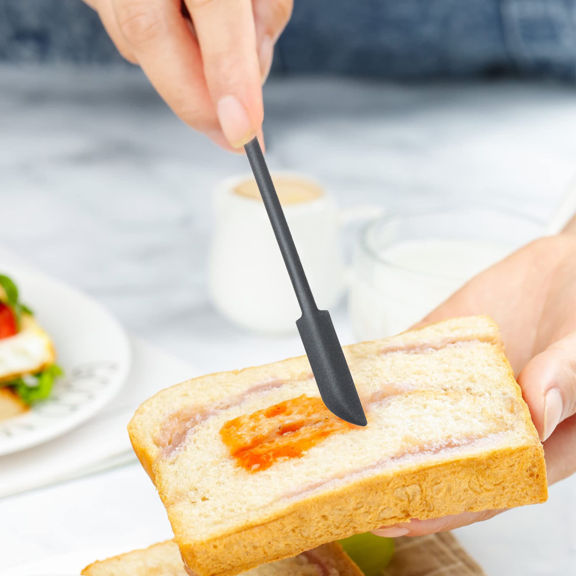 4 Pcs Silicone Spatula Set Mini Jar Scraper Small Silicone Spatula Makeup Spatula Mini Spatula Lotion Stirrer Get From Food Bott