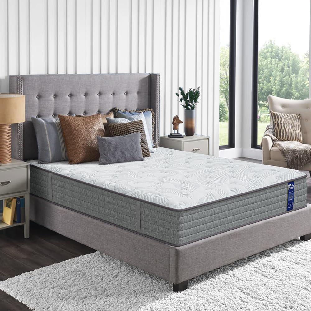 Kow Full Size Mattress 12 Inch Gel Memory Foam And Innerspring Hybrid Certipur-Us Certified Medium Firm Mattresses (12 In, Full)