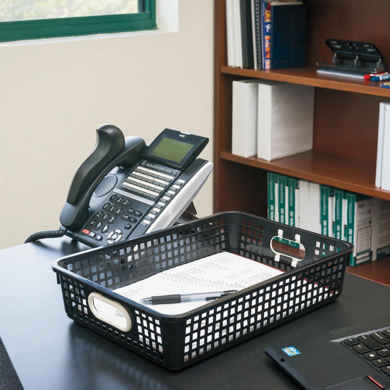 Really Good Stuff - 666019 Plastic Desktop Paper Storage Baskets For Classroom Or Home Use - 14   X10    Plastic Mesh Baskets Ke