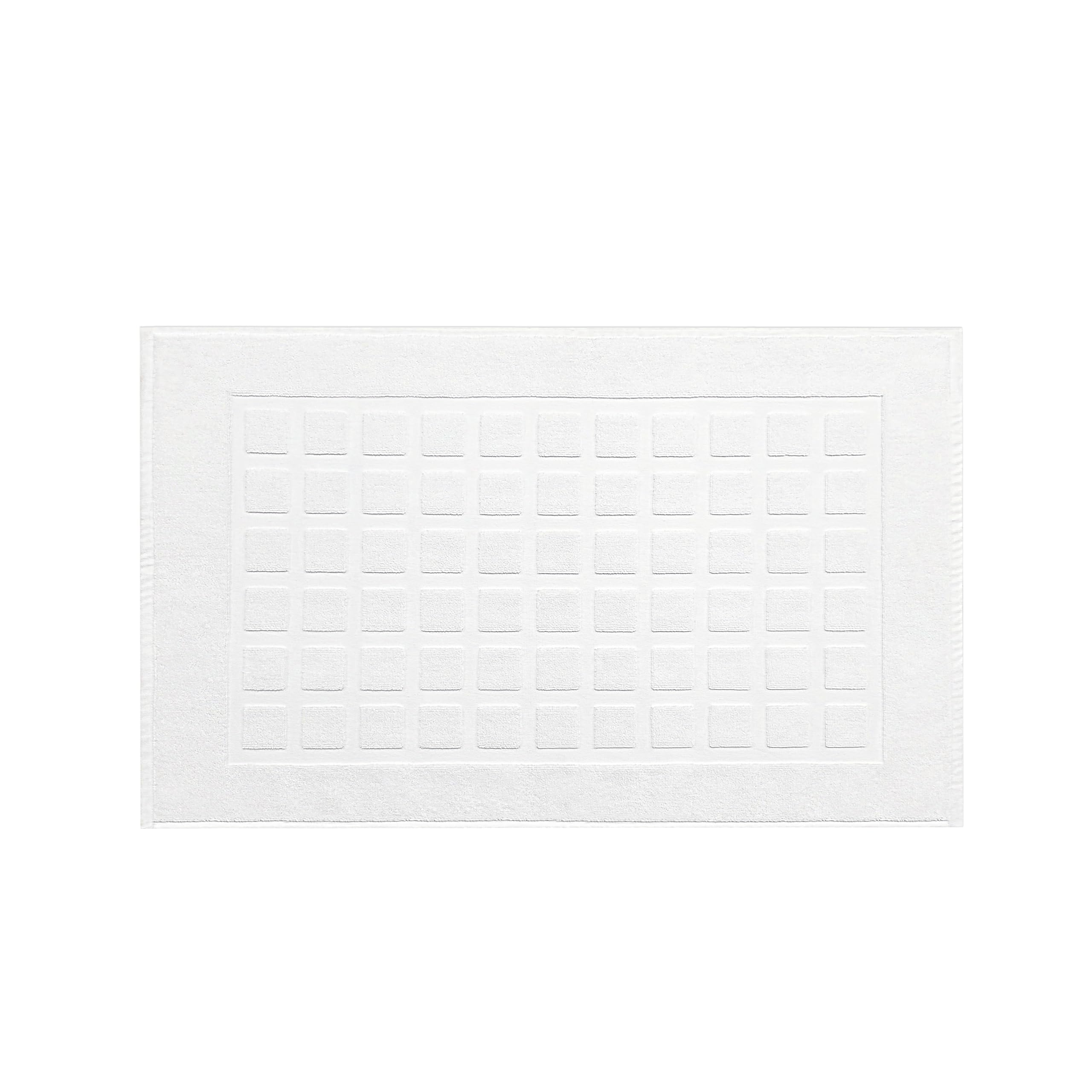 Cotton Craft Bath Tub Mat - Sculpted Tile 100% Cotton Ultra Absorbent Low Lint 1000 Gsm Luxury Bath Mat - Hotel Spa Shower Bathr