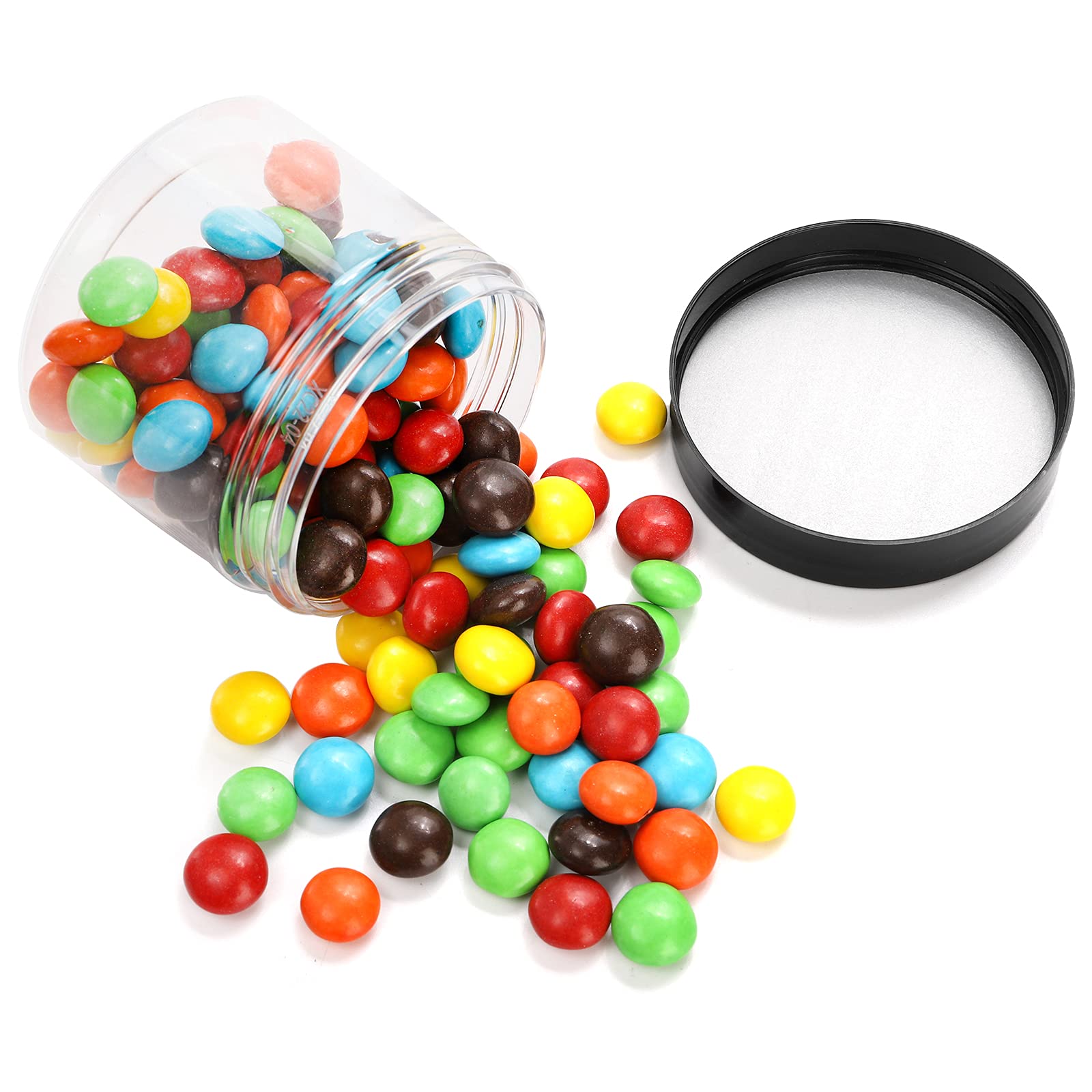 Tosnail 30 Pack 4 Oz Clear Plastic Jars With Black Lids Leak-Proof Round Food Safe Storage Containers For Kitchen Use, Beauty Pr