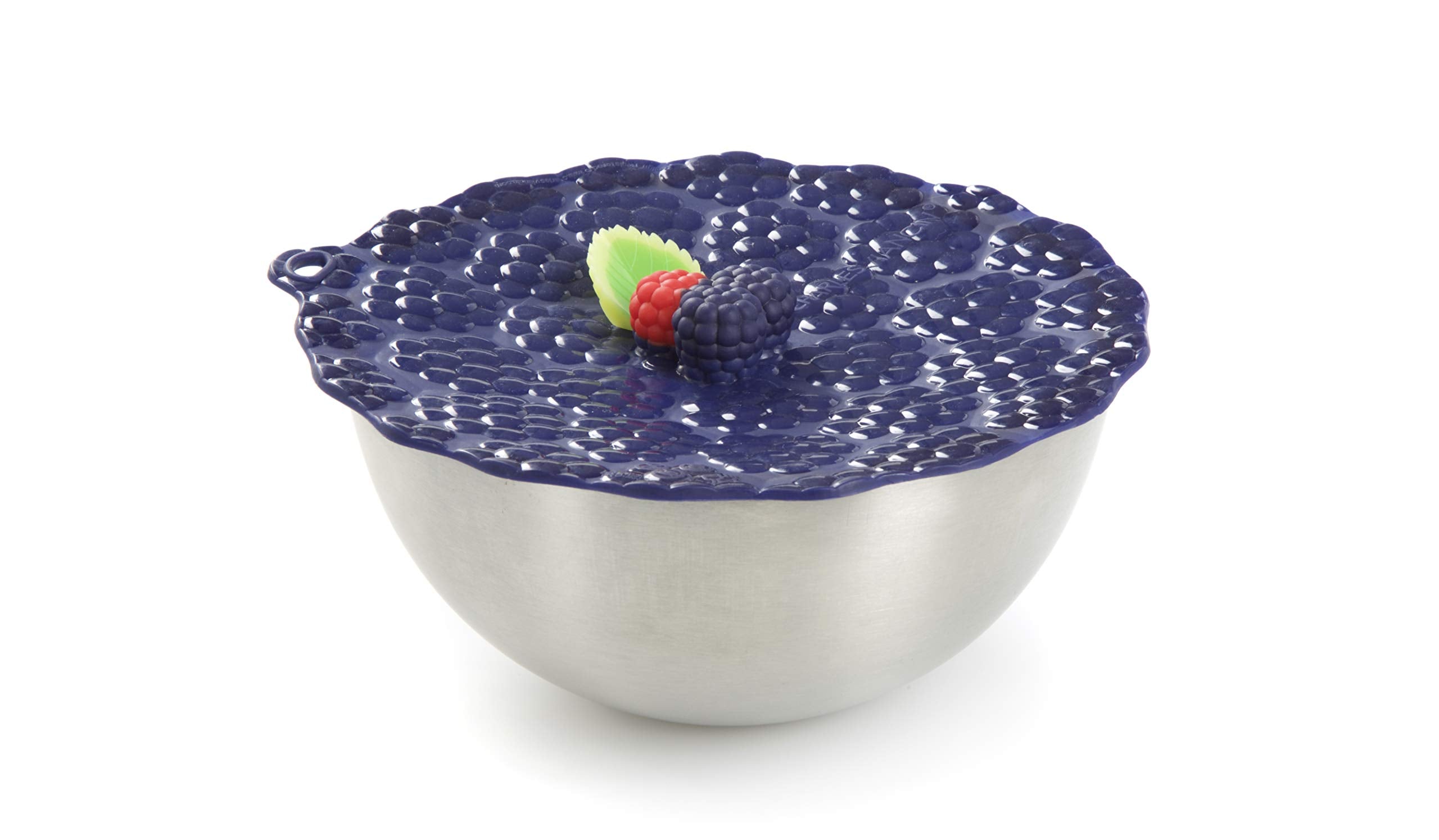 Charles Viancin - Blackberry Silicone Lid for Food Storage and Cooking - 8''/20cm - Airtight Seal on Any Smooth Rim Surface - BPA-Free - Oven  Microwave  Freezer  Stovetop and Dishwasher Safe
