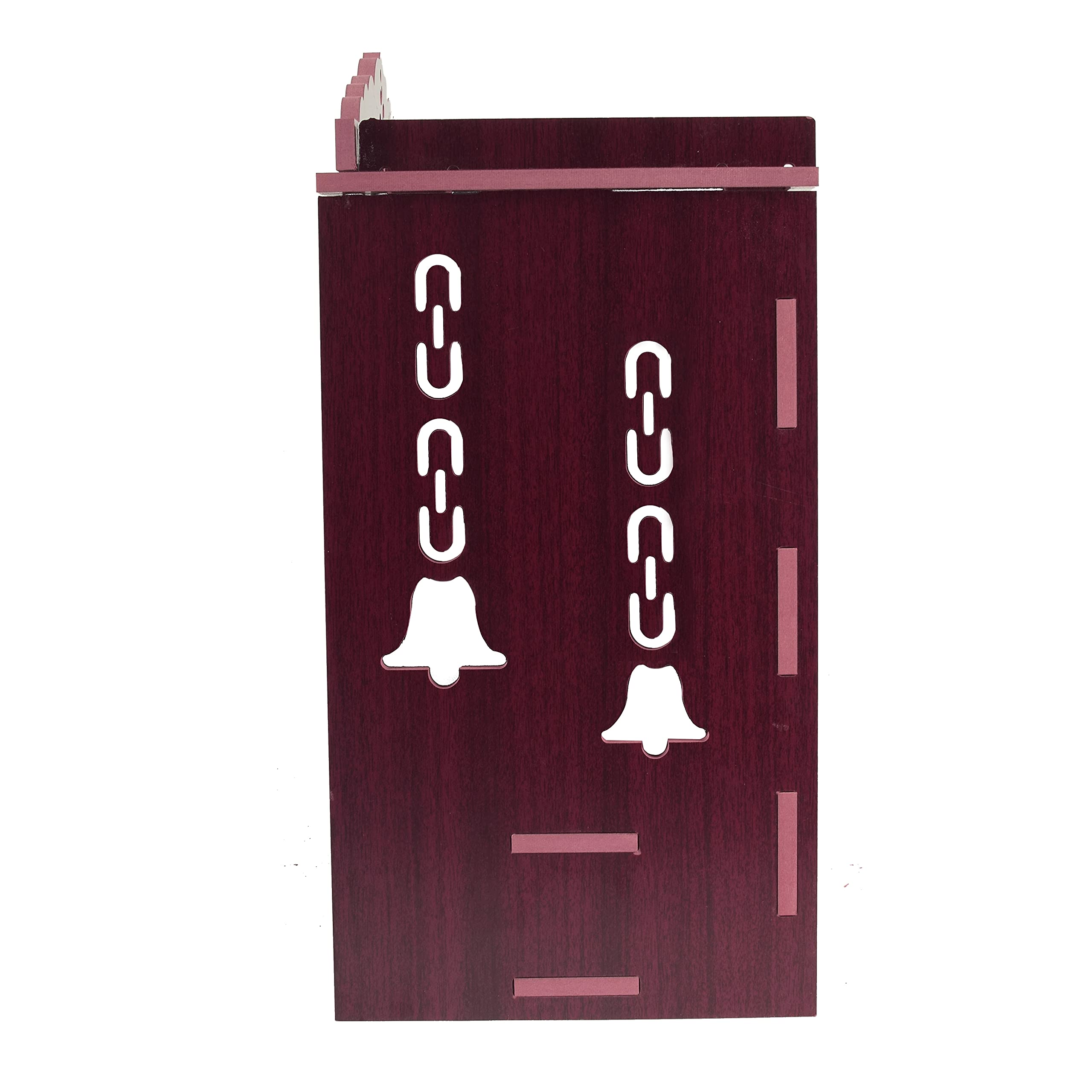 Nexat Art Wooden Wall Hanging Temple For Home And Shop,Office And Home Showpiece Temple(Size:41 X 28 X 19 Cm) (Brown) (Marron 45