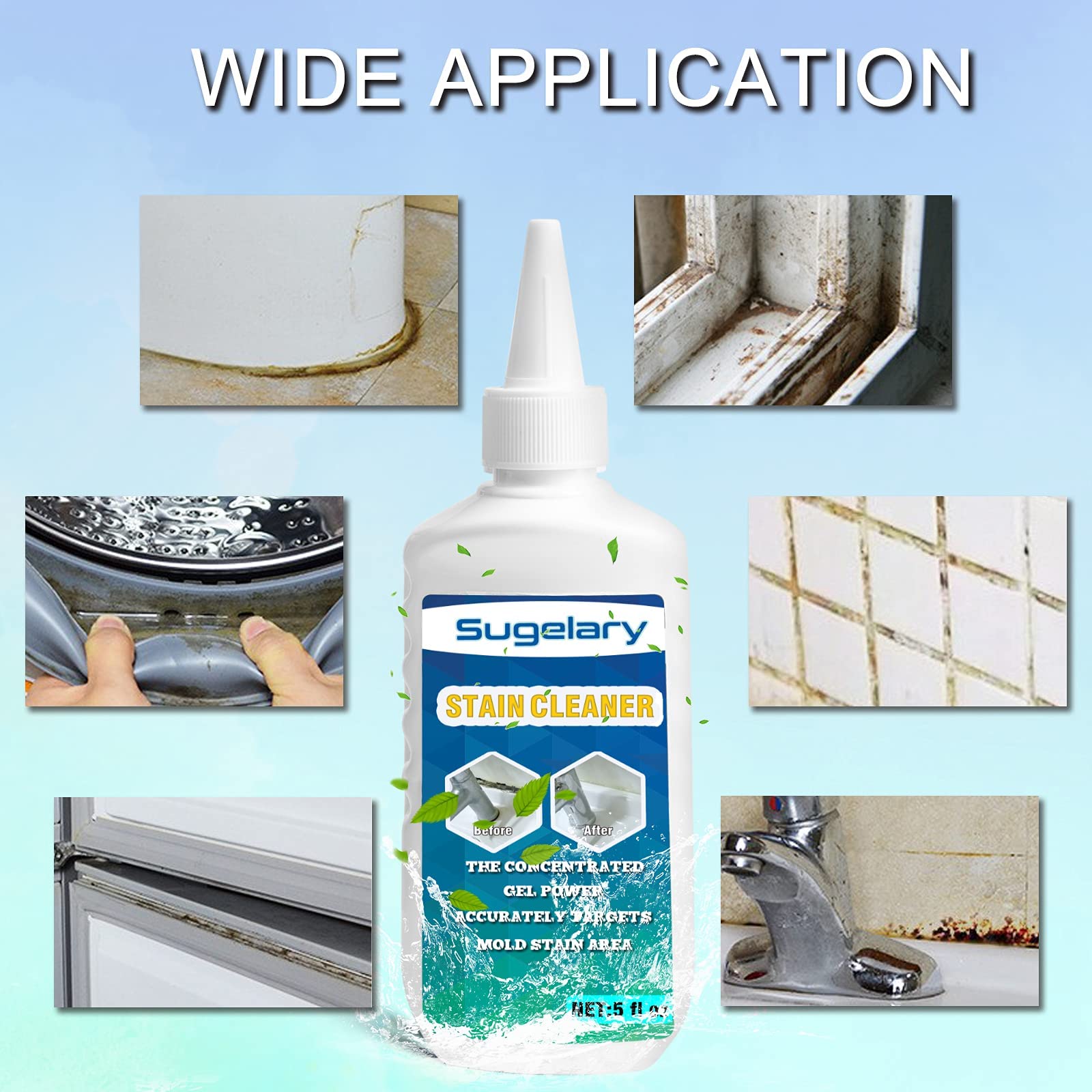 Mold Remover Gel, Household Washing Machine Cleaner For Washing Machine, Refrigerator Strips, Grout Cleaner Best For Home Sink,