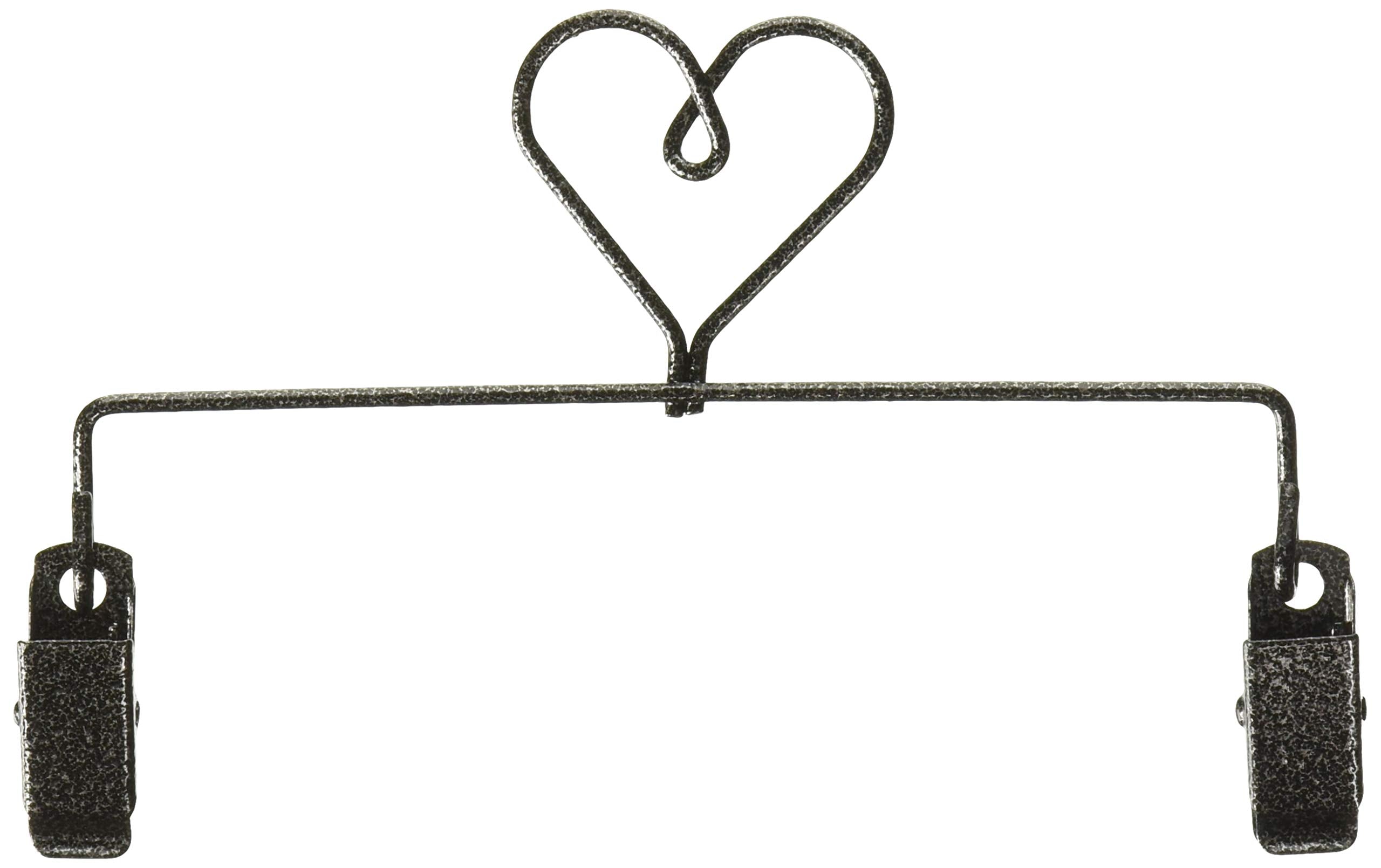Ackfeld Manufacturing 6In Heart Holder Charcoal Quilt Clip Hanger