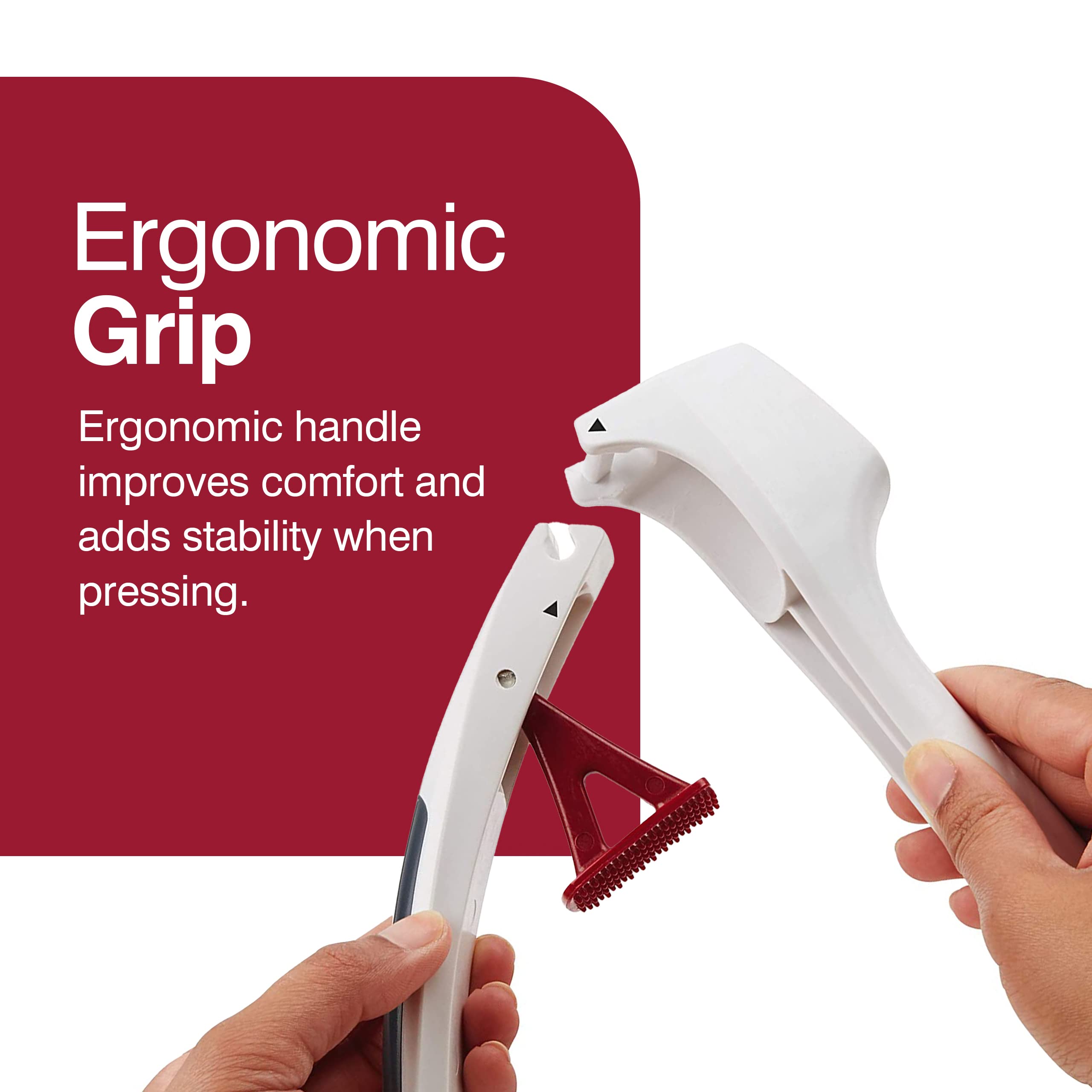 Zyliss Easy Clean Garlic Press - Lightweight Mincer & Crusher - Medium - White/Grey - Model E960006U
