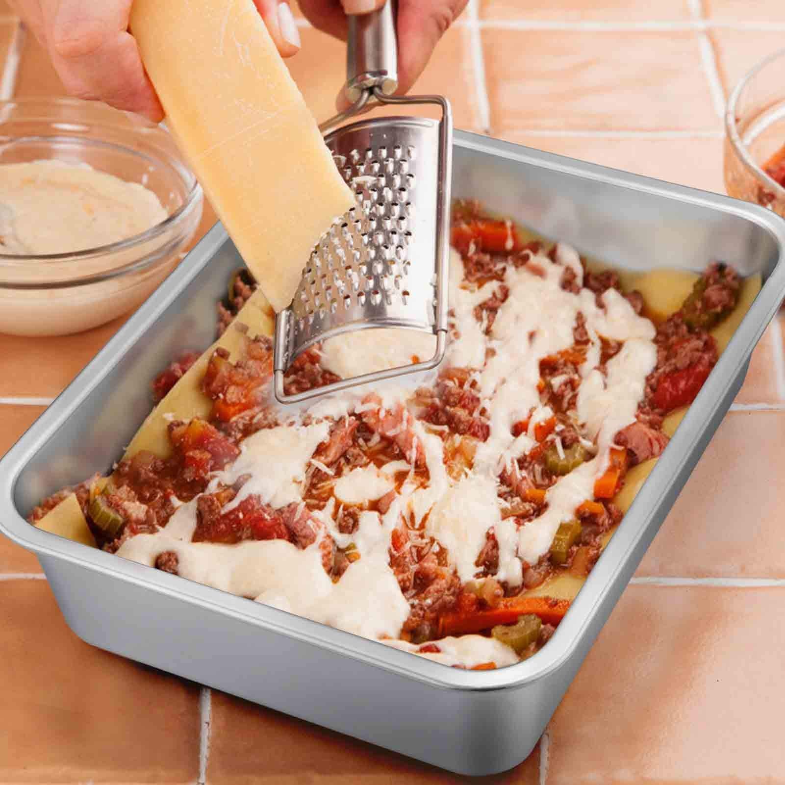 Teamfar Lasagna Pan Set Of 2, Brownie Pan Rectangle Cake Pan Stainless Steel, Heavy Duty & Healthy, Easy Clean & Dishwasher Safe