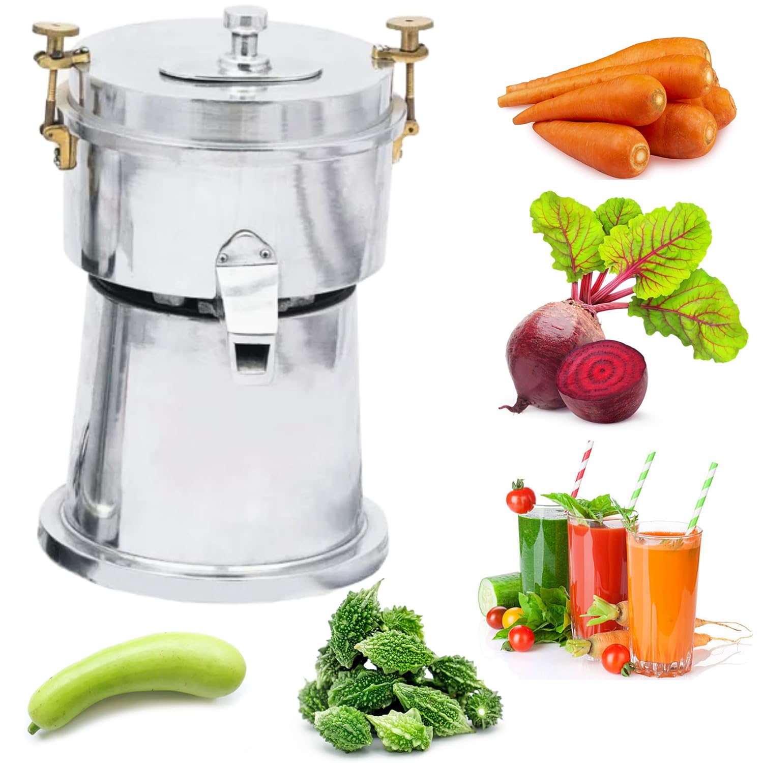 Swadesi Krafts Aluminium Carrot Juicer Machine Electric With 1 Hp Motor | Vegetable Juicer Machine For Home Capacity Is 8 Glass