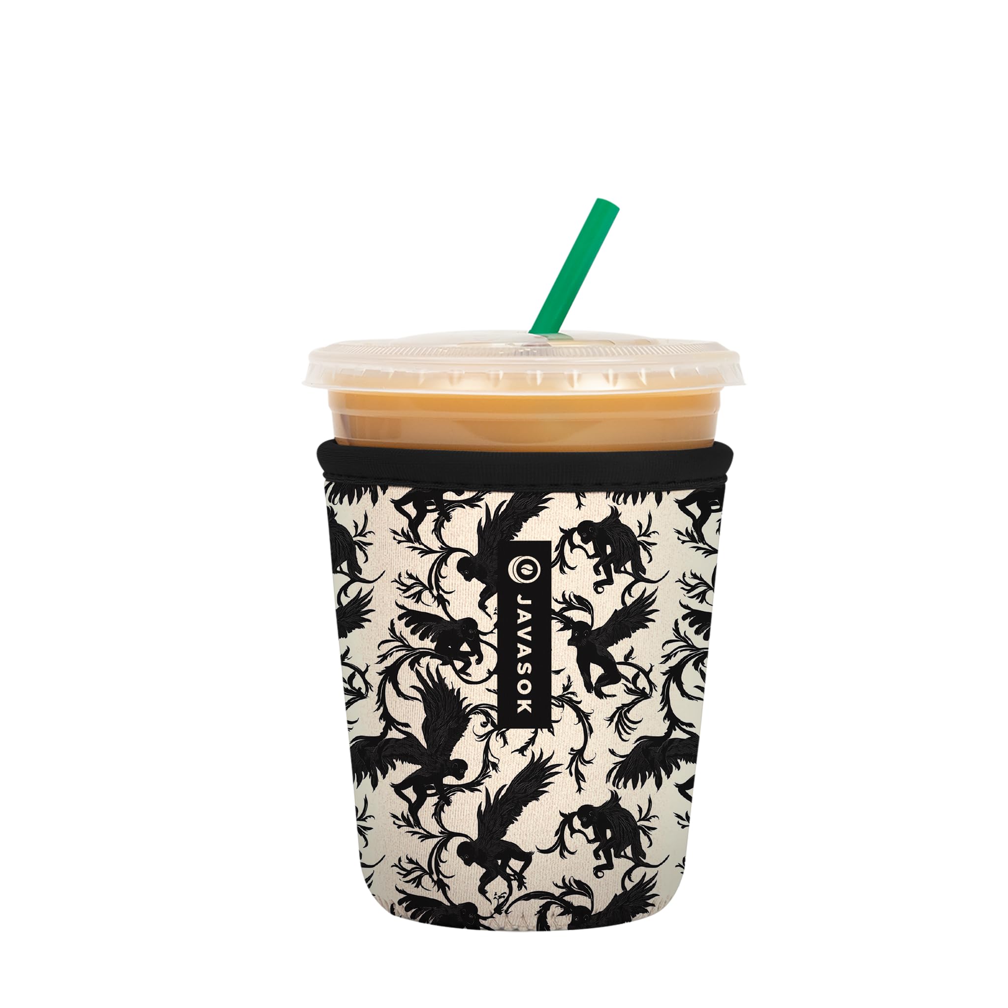 Sok It JavaSok Iced Coffee & Cold Soda Insulated Neoprene Cup Sleeve (Monkey Business, Small: 16-20oz)