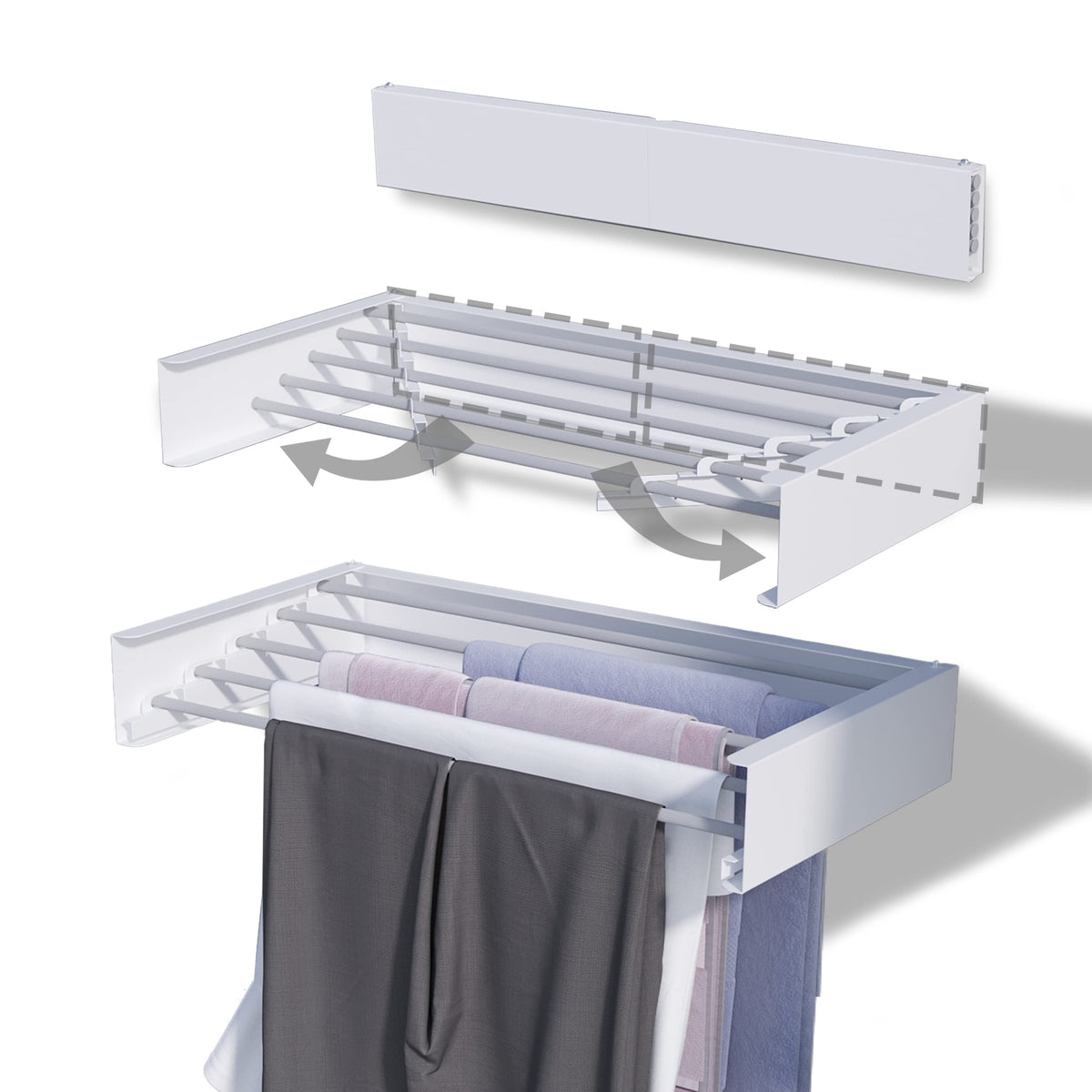 TCO ADVENTURES Clothes Laundry Drying Rack 27'' Wide - Medium an Elega ...