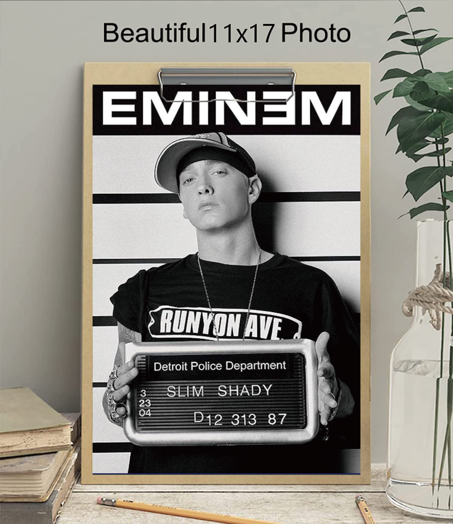 FatCat Wall Graphics Eminem (Mugshot) Poster Frameless Gift 12 x 18 inch(30cm x 46cm)-S-193