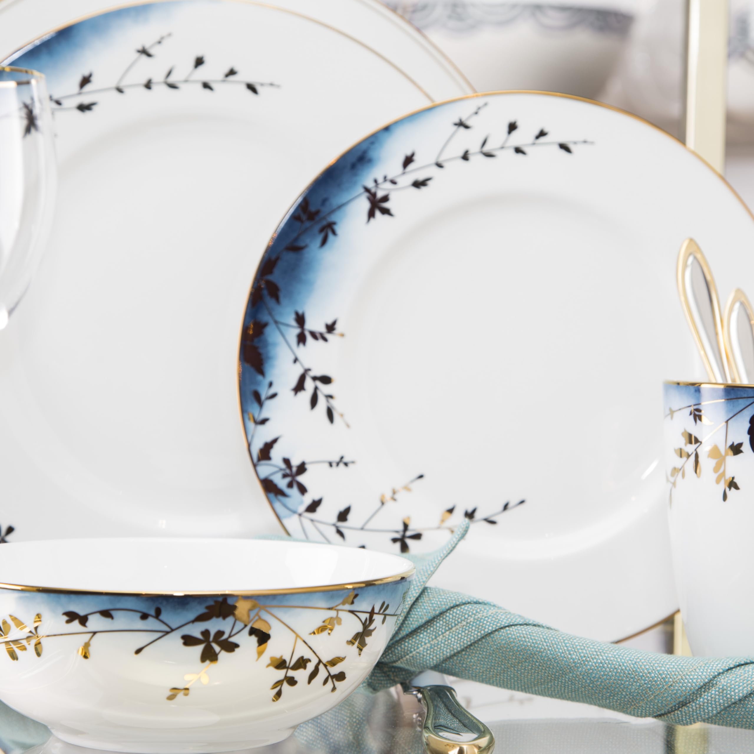 Lenox Highgrove Park 4-Piece Place Setting, 5.00 LB, Blue