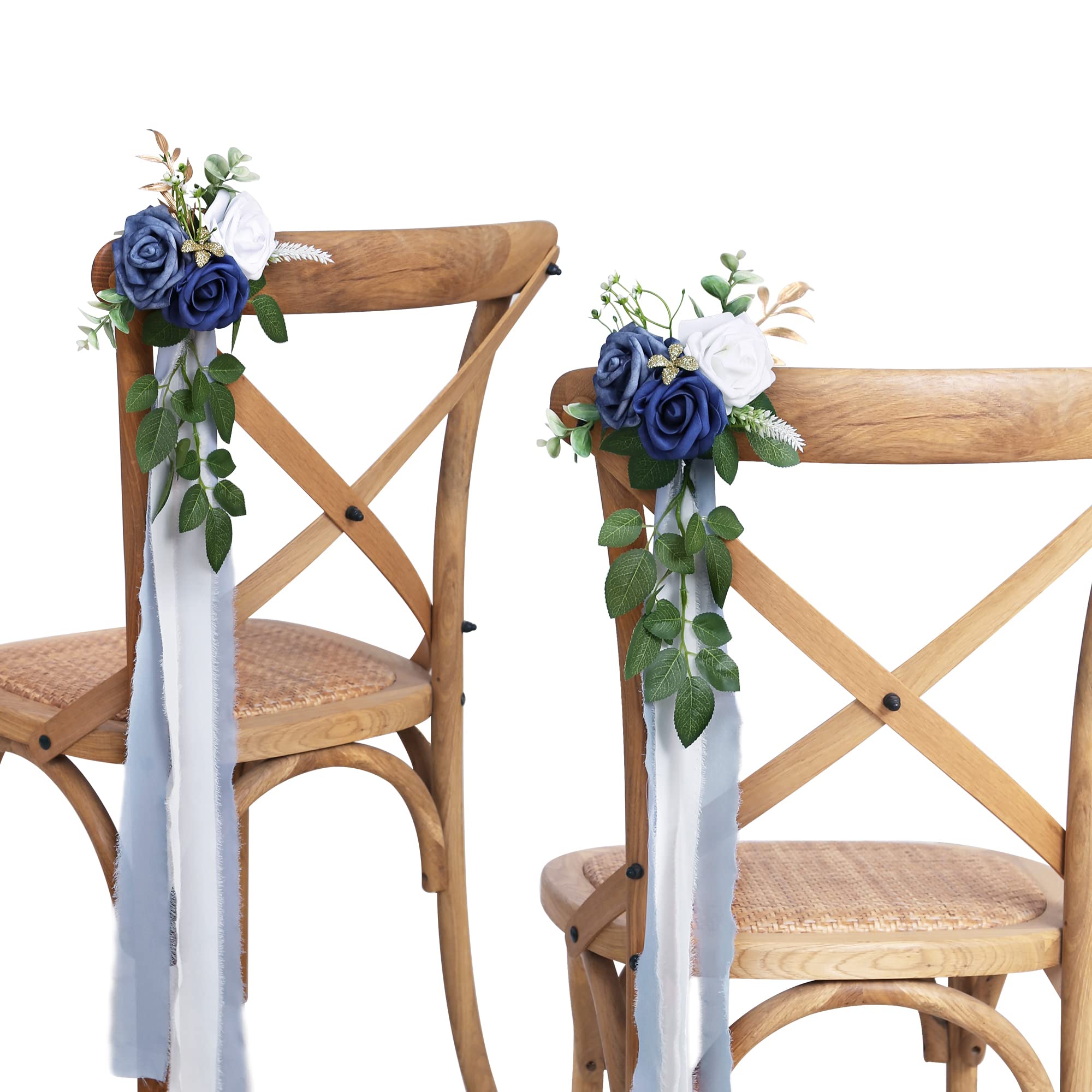DreamBuilt Wedding Aisle Decorations for Wedding Ceremony Set of 10 Pew Flowers for Church Chair Decorations Party Decor with Ar