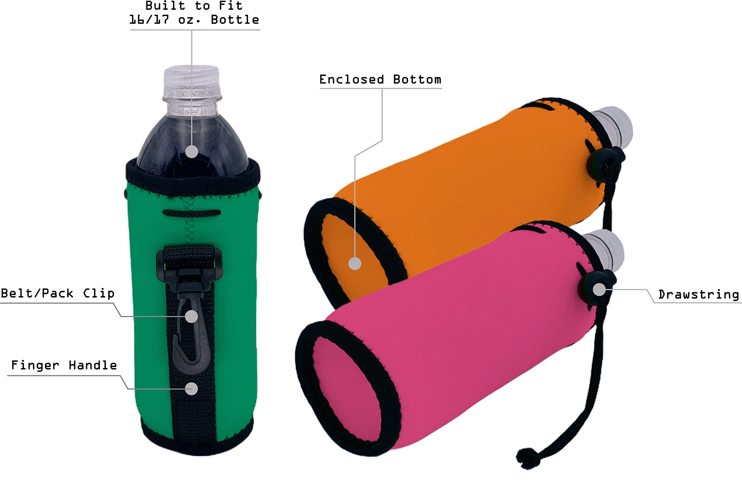 Blank Neoprene Water Bottle Coolie (1, Black)