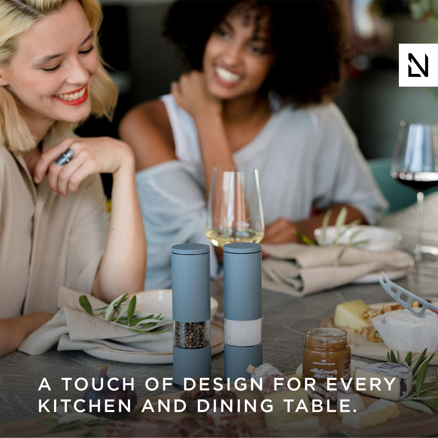 Lars Nysm Salt And Pepper Mills Set Stainless Steel With Adjustable Ceramic Grinder 2 Pieces I Design Spice Mills Set Manual (On