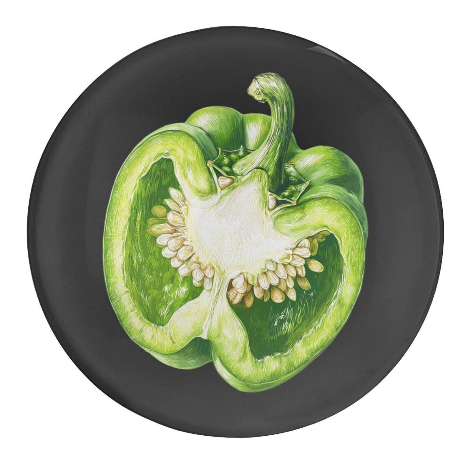 Green Bell Pepper Cute Fridge Magnets Decorative Glass Refrigerator Stickers Kitchen Office