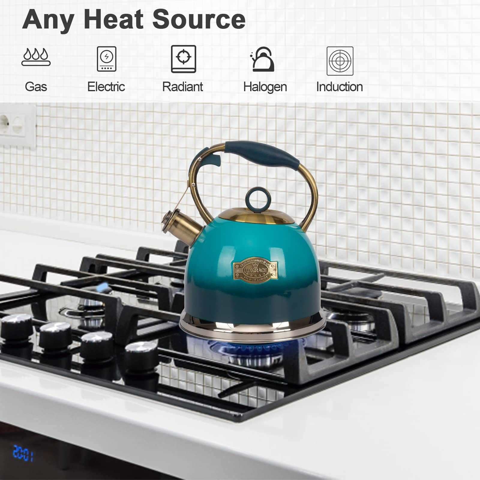 Tea Kettle -3.0 Quart Tea Kettles Stovetop Whistling Teapot Stainless Steel Tea Pots For Stove Top Whistle Tea Pot