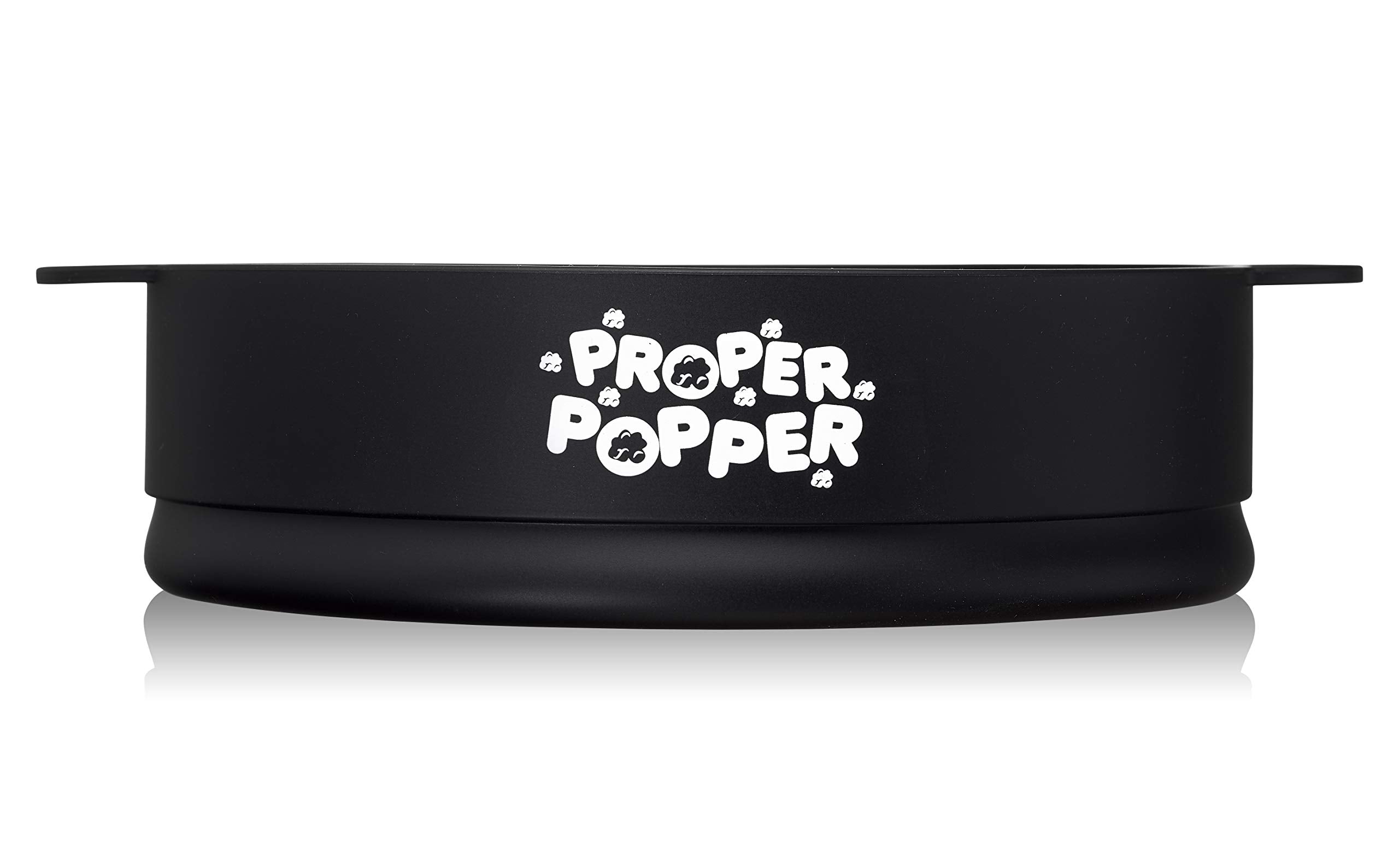 The Original Proper Popper Microwave Popcorn Popper, Silicone Popcorn Maker, Collapsible Bowl Bpa Free & Dishwasher Safe - (Blac