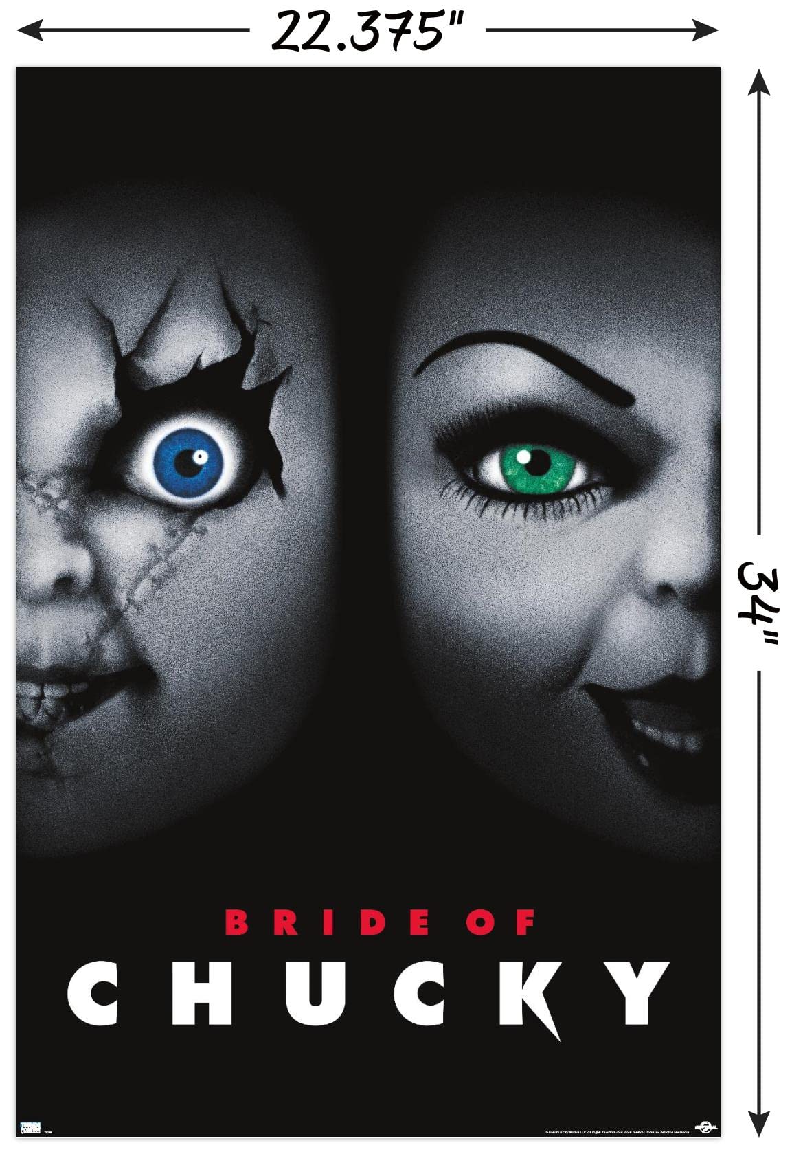 Trends International Child'S Play: Bride Of Chucky - One Sheet Wall Poster, 22.375'' X 34'', Unframed Version