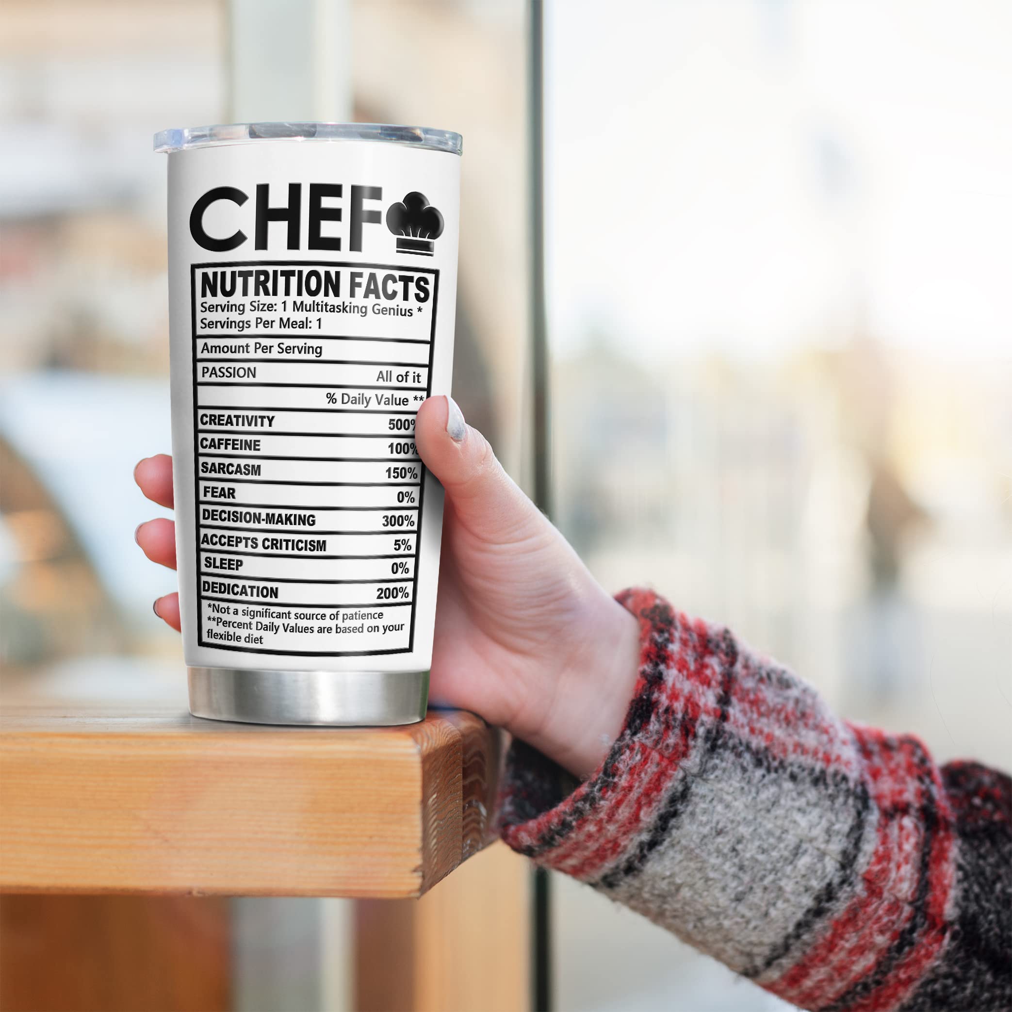 Jevuta Chef Gifts for Men, Ideal Gift for Chefs, Chef-Themed 20oz Tumbler with Lid, Cooking Lovers, Home Cooks, or Culinary Stud