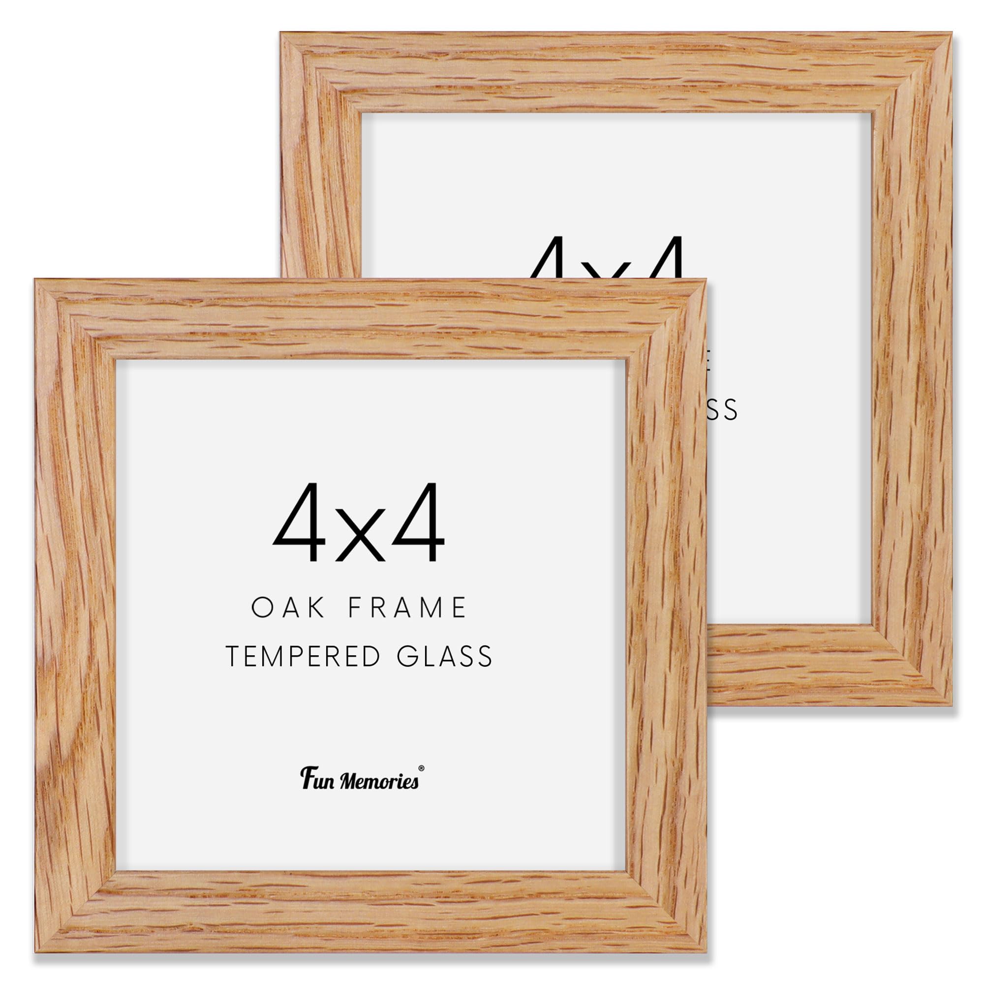 Picture Frame, Rustic Oak Wood Picture Frames with Mat & Real Glass, Oak Poster Frame, Photo Frames for Wall and Tabletop Displa