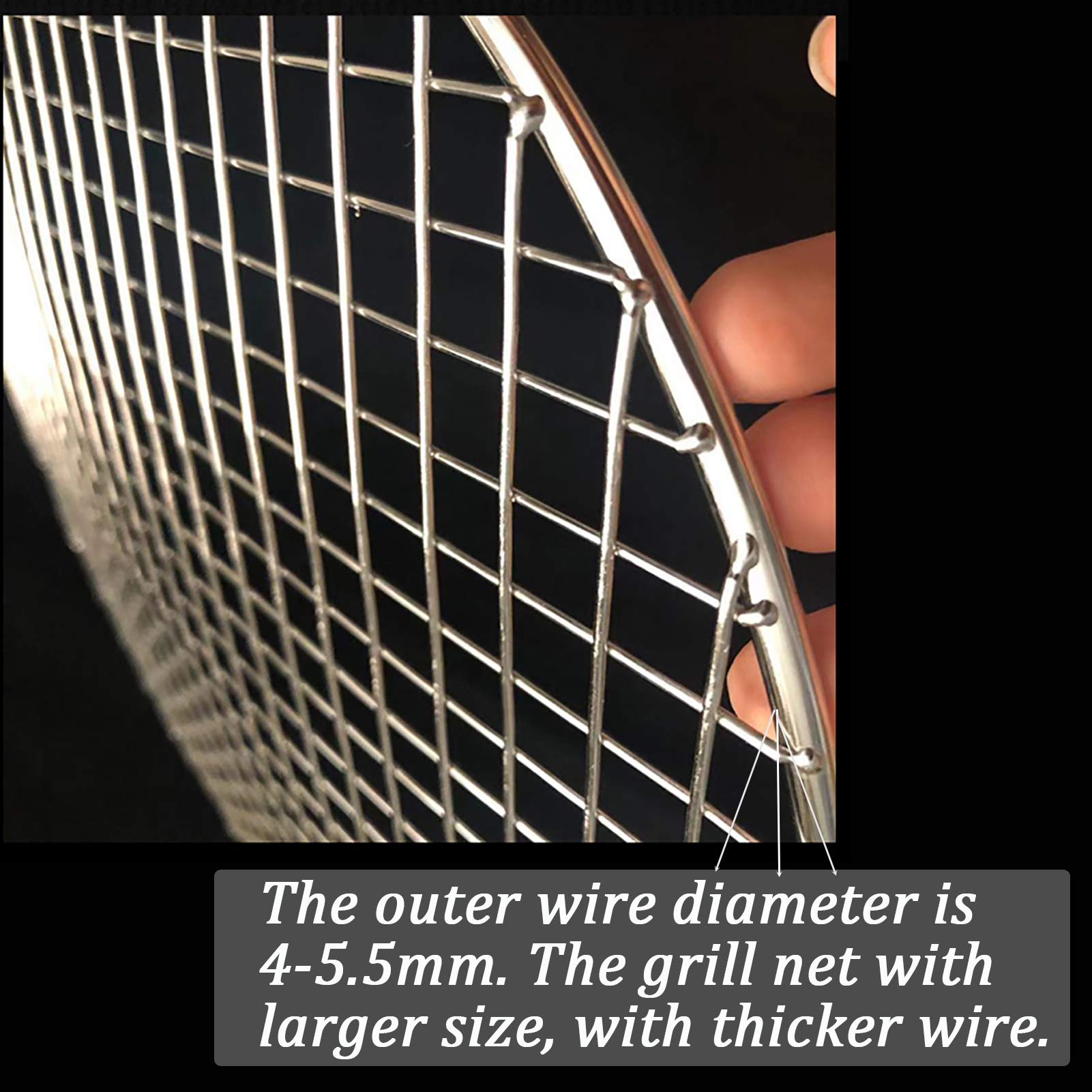 Turbokey Cooking Rack Round Stainless Steel Dia 5.9'' Heavyweight Cross Wire Steaming Cooling Barbecue Rack/Carbon Baking Net/Gr