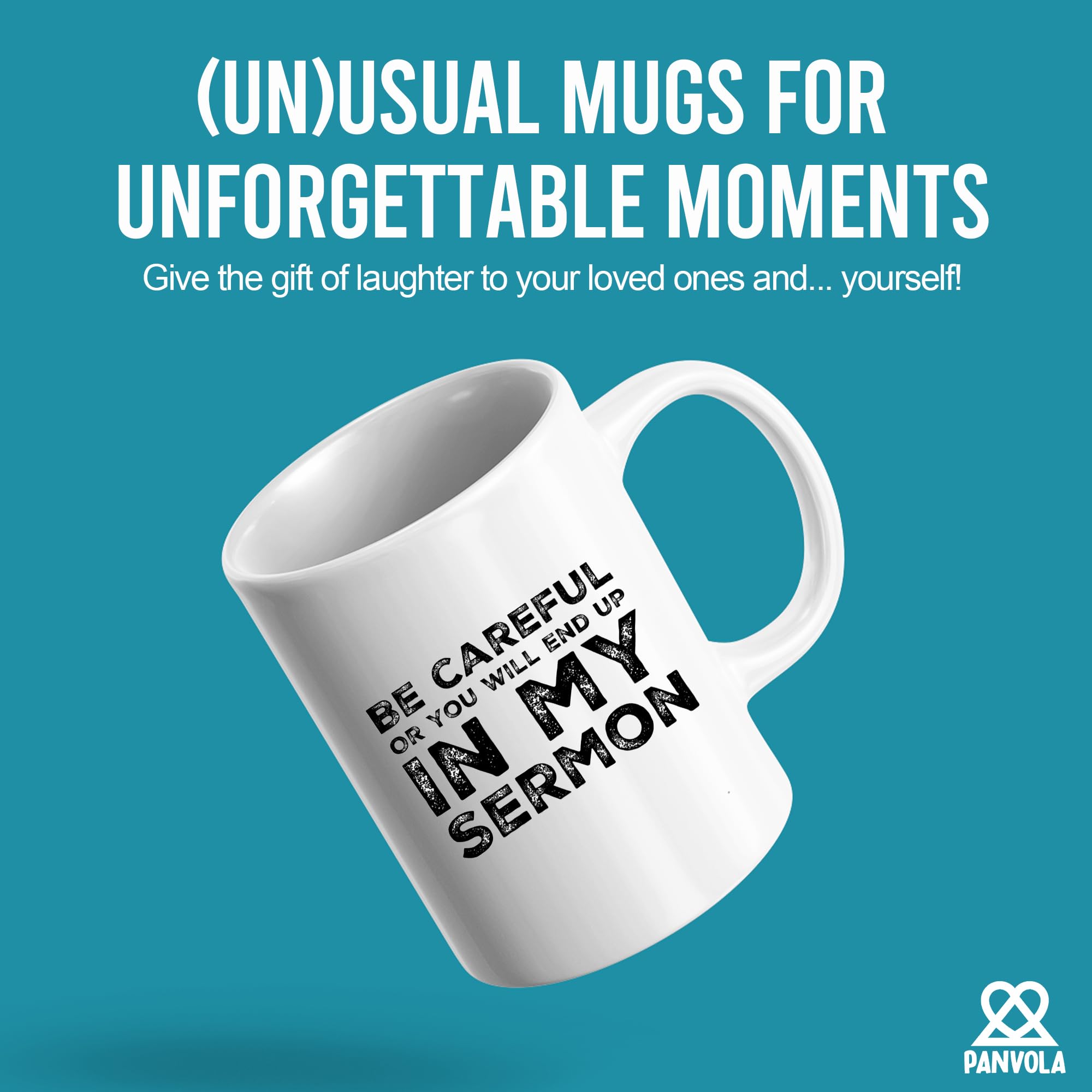 Be Careful Or You'Ll End Up In My Sermon Mug Coffee Mugs, Worlds Best Funny Pastor Gifts, Awesome Coffee Tea Cups For Preaches,