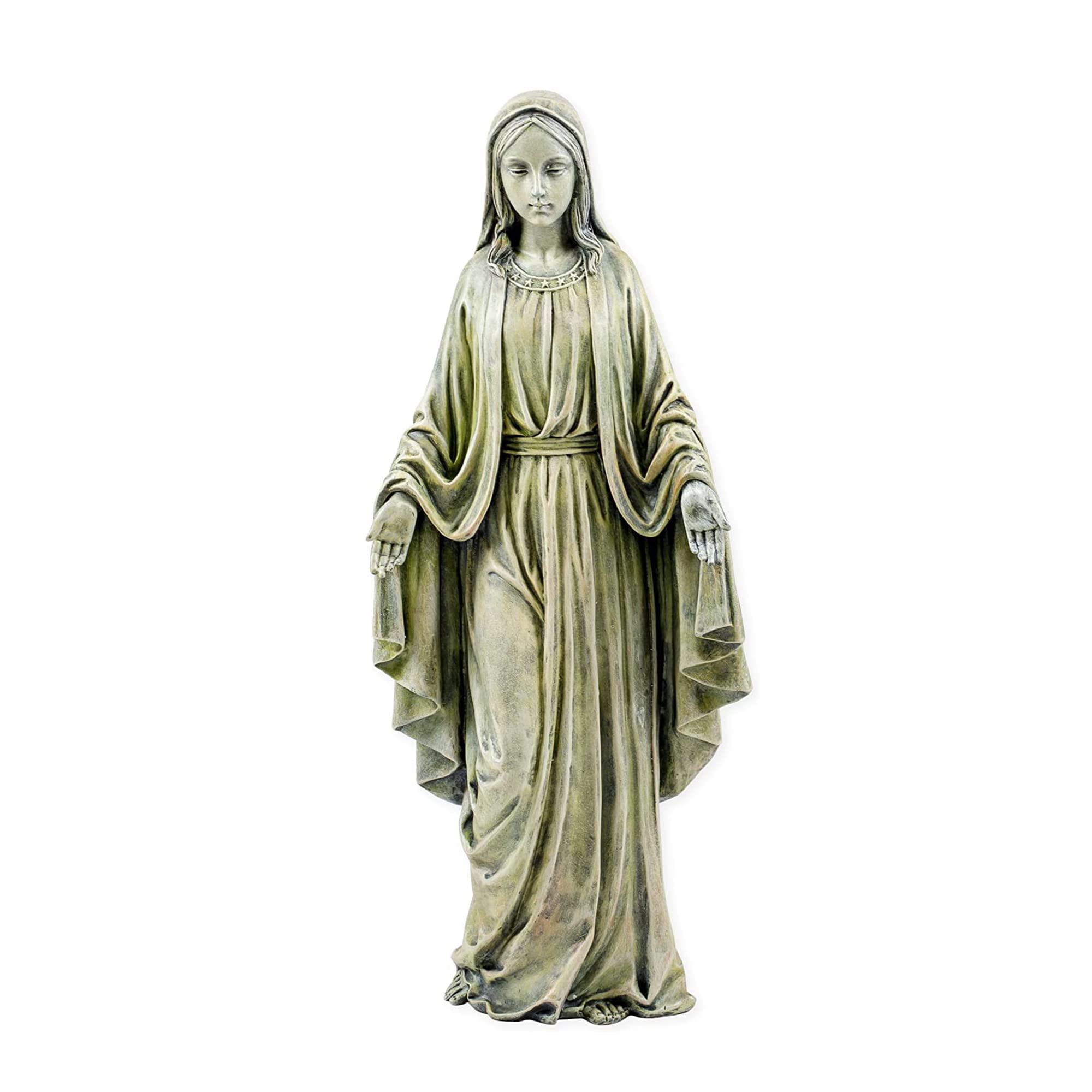 Napco Blessed Mother Mary 19.25 Inch Polyresin Stone Indoor or Outdoor Garden Statue