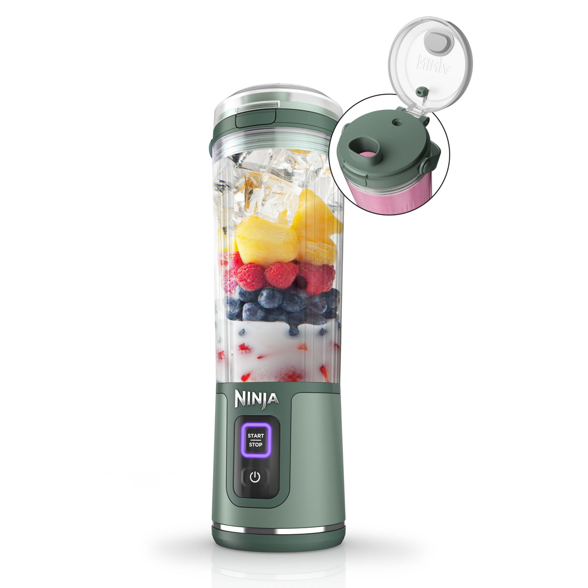 Ninja Bc151Em Blast Portable Blender, Cordless, 18Oz. Vessel, Personal Blender-For Shakes & Smoothies, Bpa Free, Leakproof-Lid &