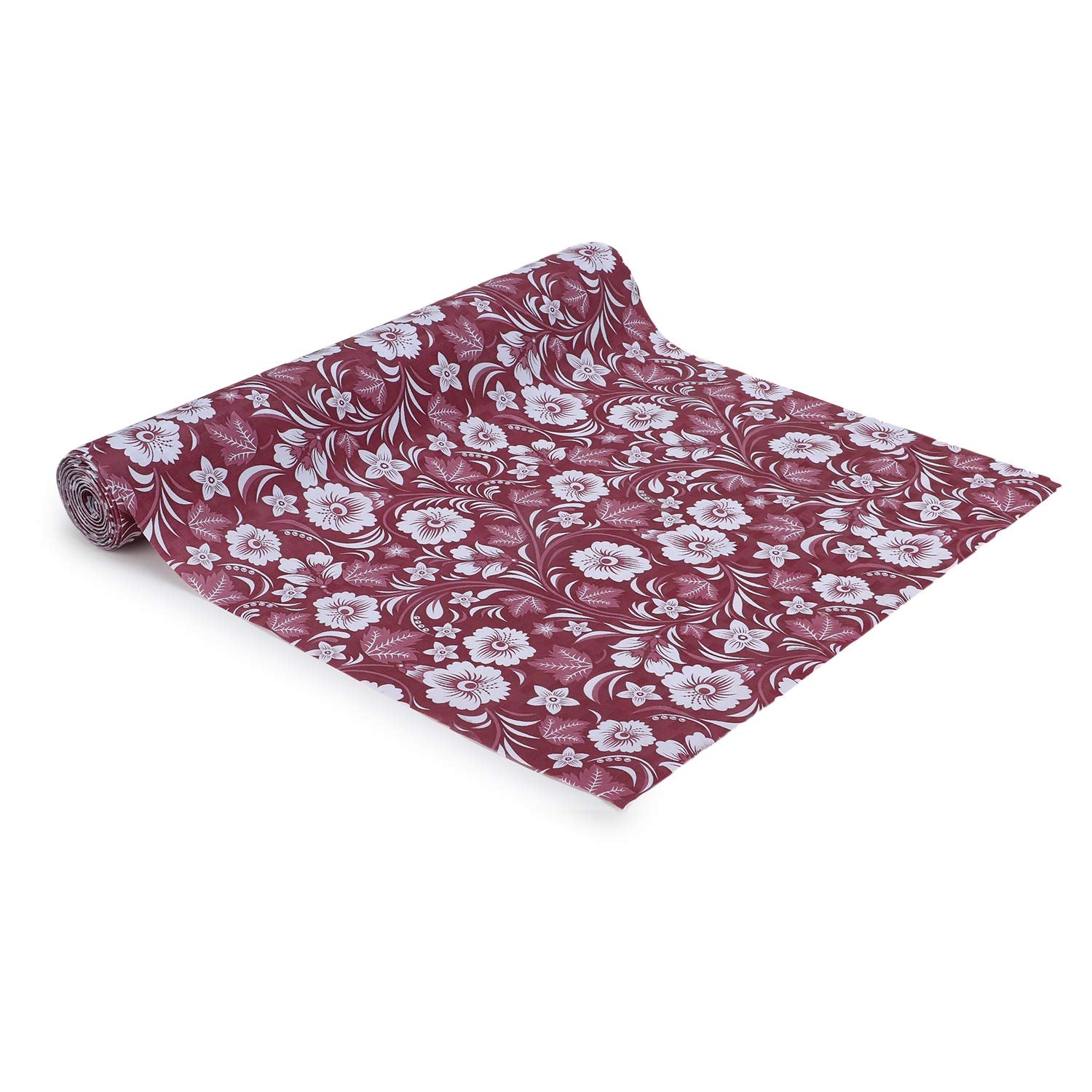 Dakshya Industries PVC Small Flower Printed Table Cover Washable Waterproof Table Protector