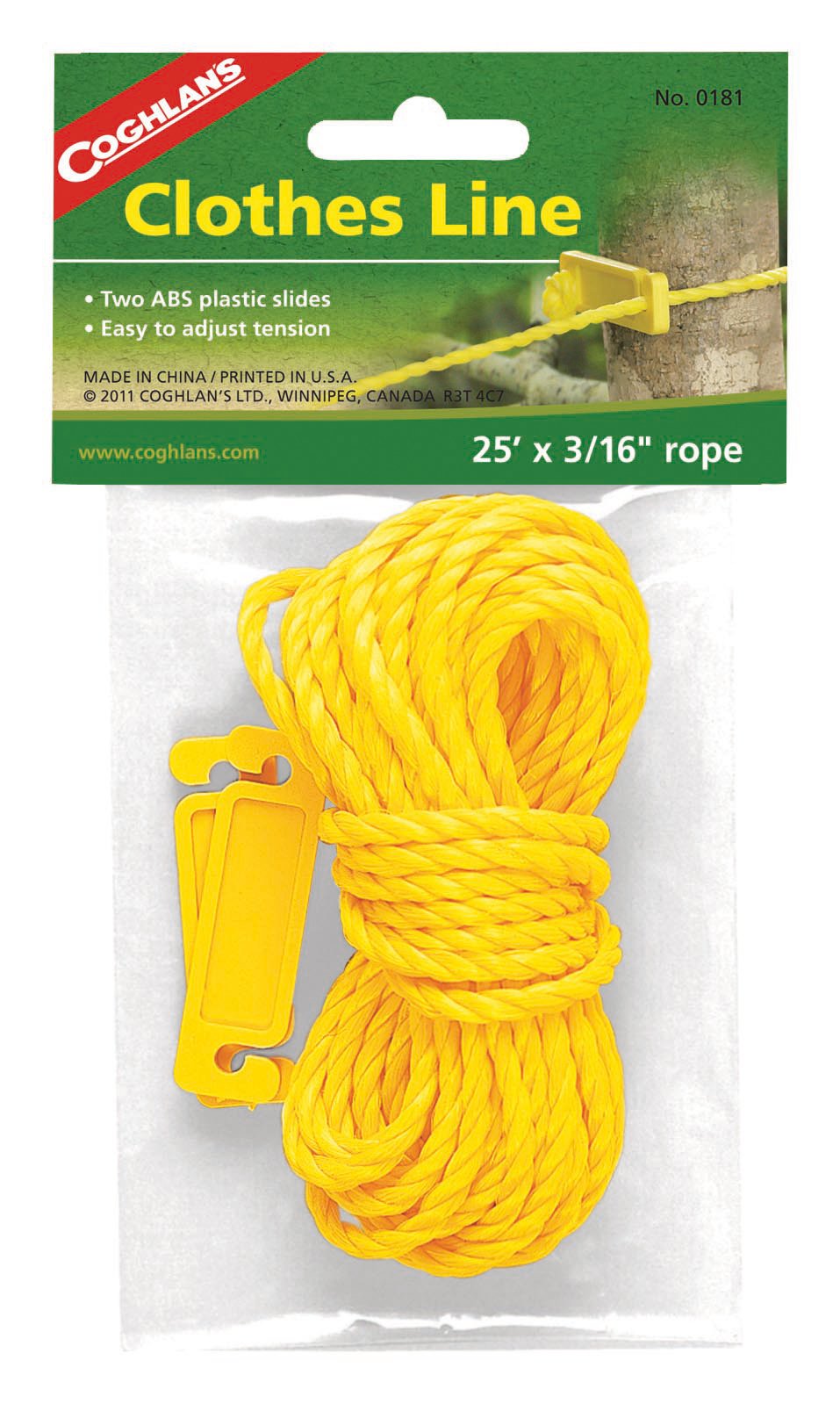 Coghlan'S Clothes Line, 25-Feet X 3/16-Inch,Yellow