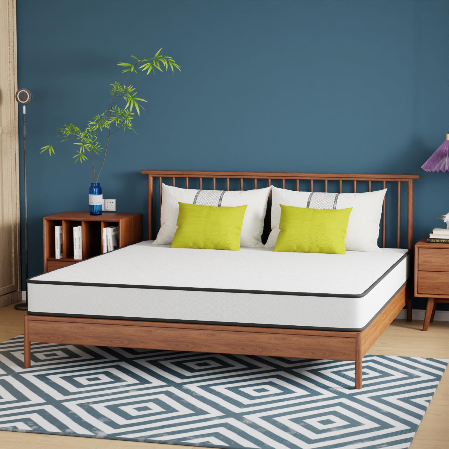 Paylesshere 8 Inch Mattress Medium Firm Spring Mattress Cool Sleep Pressure Relief King Size Mattress In A Box Fiberglass Free C