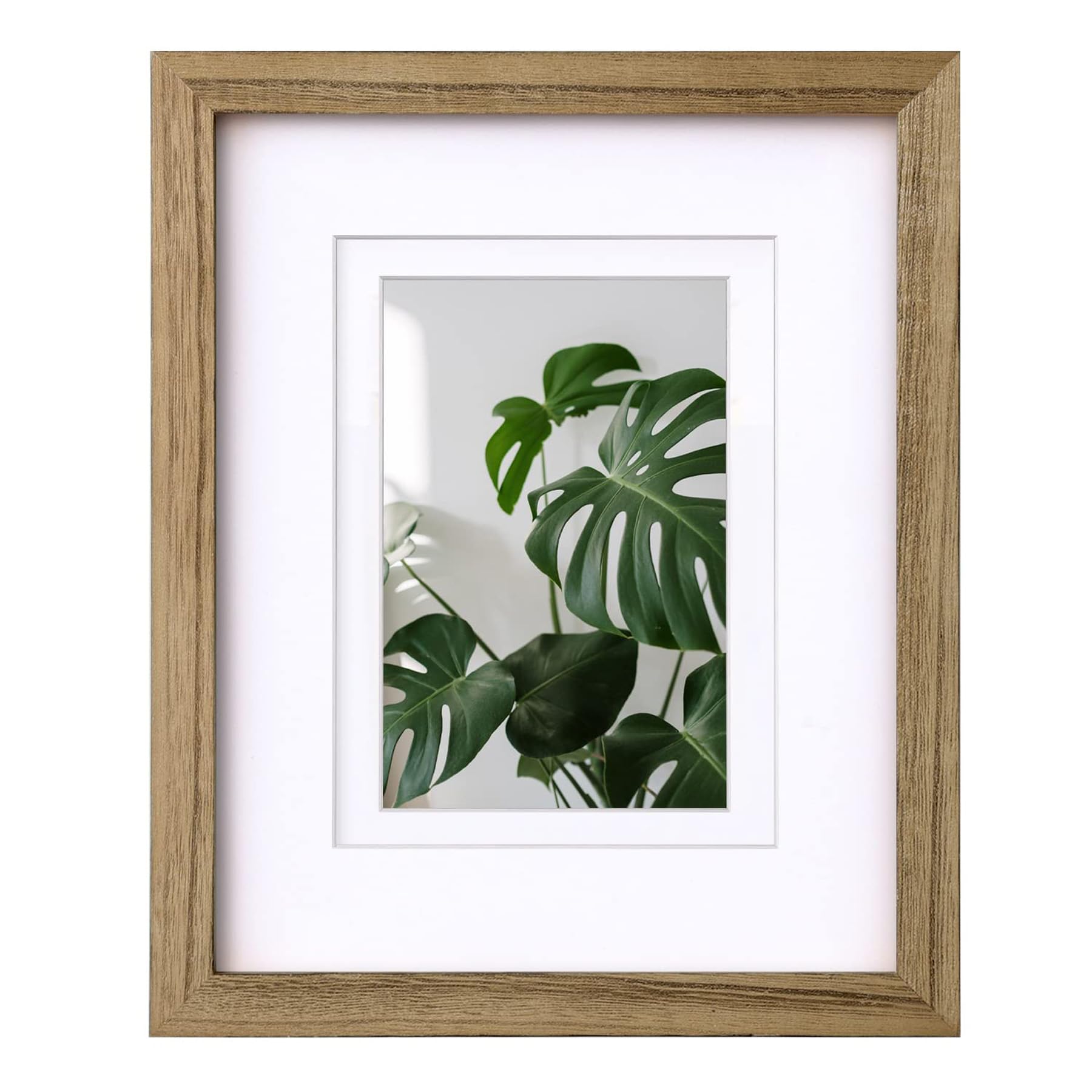 Egofine 8x10 Picture Frame with Plexiglass, Display Pictures 4x6/5x7 with Mat or 8x10 Without Mat for Tabletop and Wall Mounting