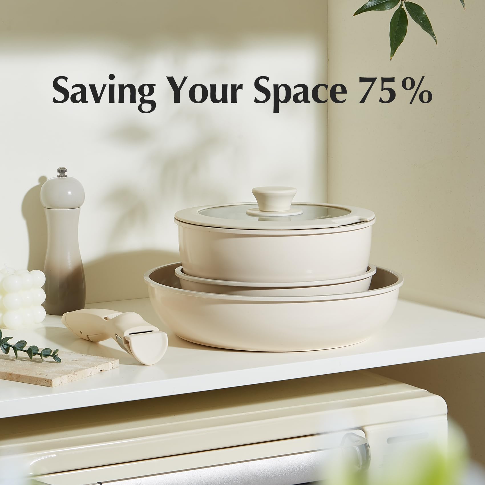 Redchef Ceramic Pots and Pans Set Non Stick, Nonstick Kitchen Cookware Sets, Non Toxic Pots and Pans Set Non Stick, PFAS PFOA &