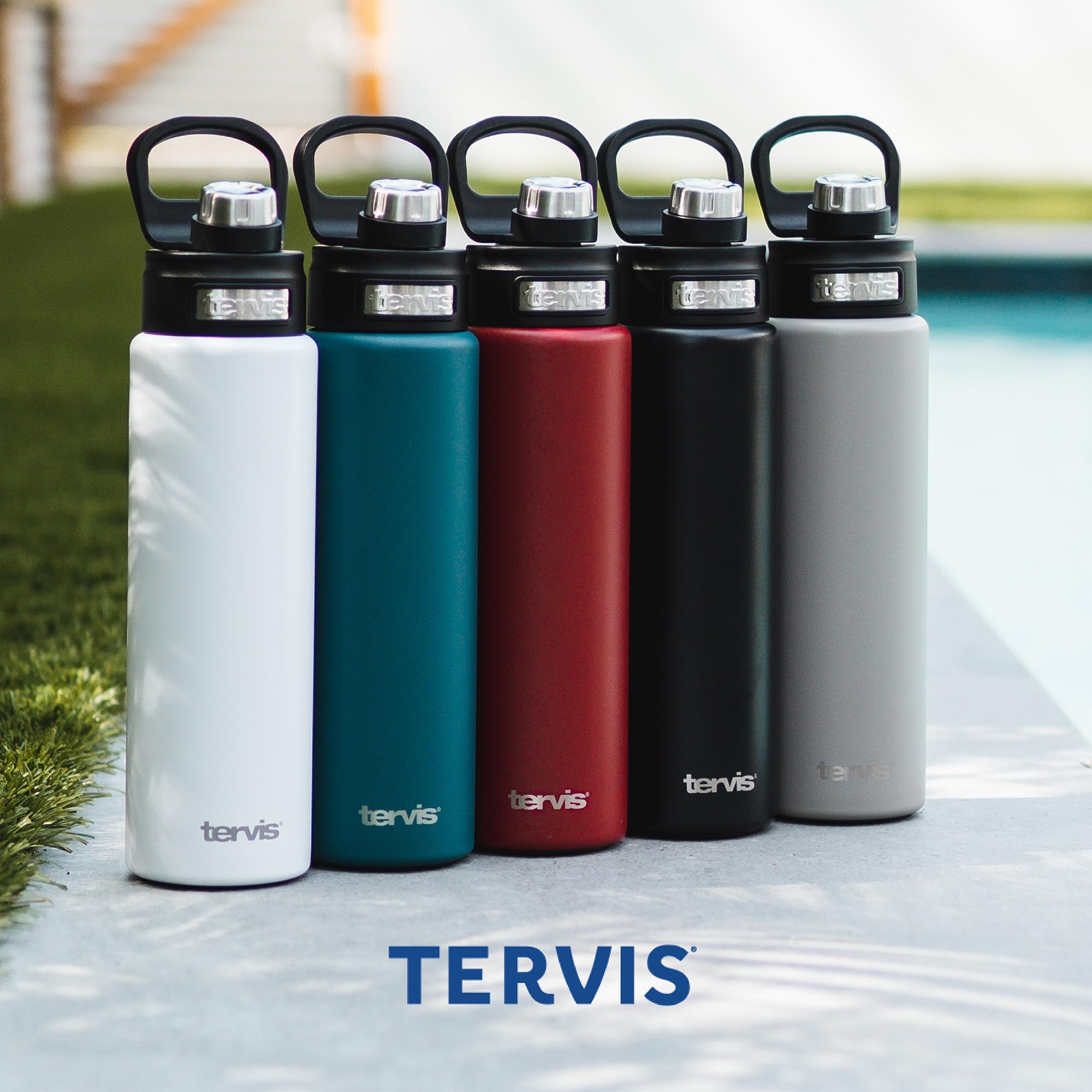 Tervis Americana Tie Dye Triple Walled Insulated Tumbler Travel Cup Keeps Drinks Cold, 24Oz Wide Mouth Bottle, Stainless Steel