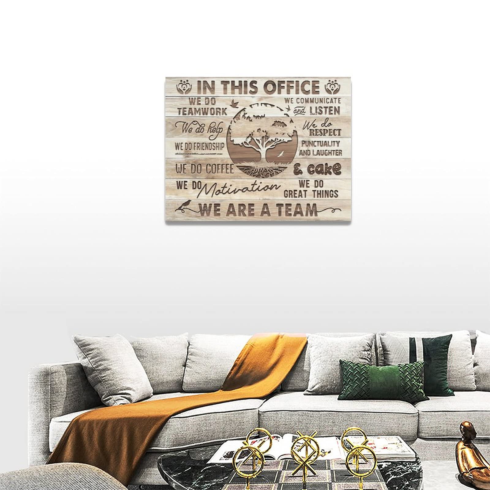 In This Office Canvas Wall Art Motivational Wall Art For Office We Are A Team Inspirational Quotes Wall Decor Teamwork Wall Art