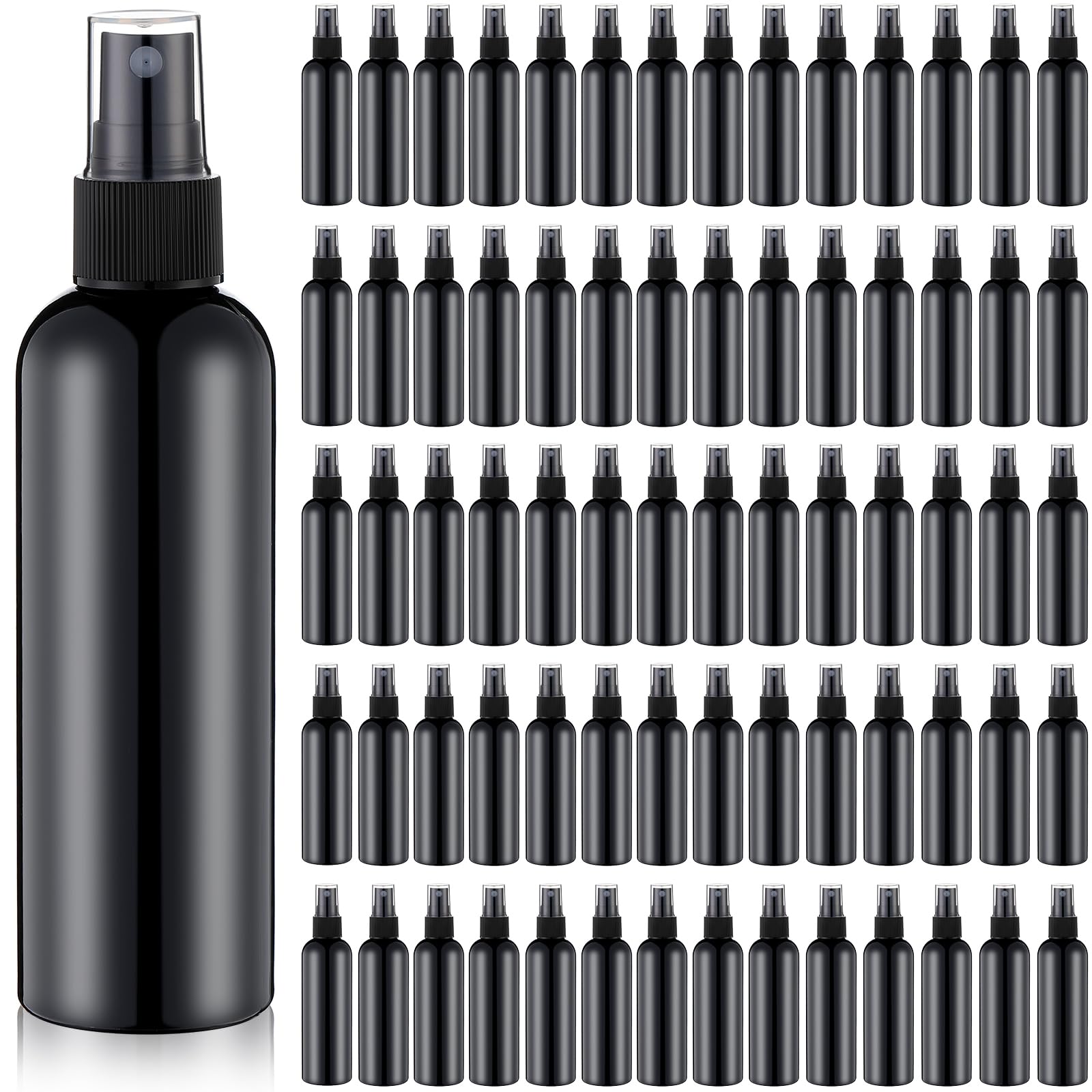 Kigley 100 Pcs Small Spray Bottle Bulk 4 Oz Plastic Empty Mist Spray Bottles For Essential Oils Fine Mist Sprayer Reusable Refil