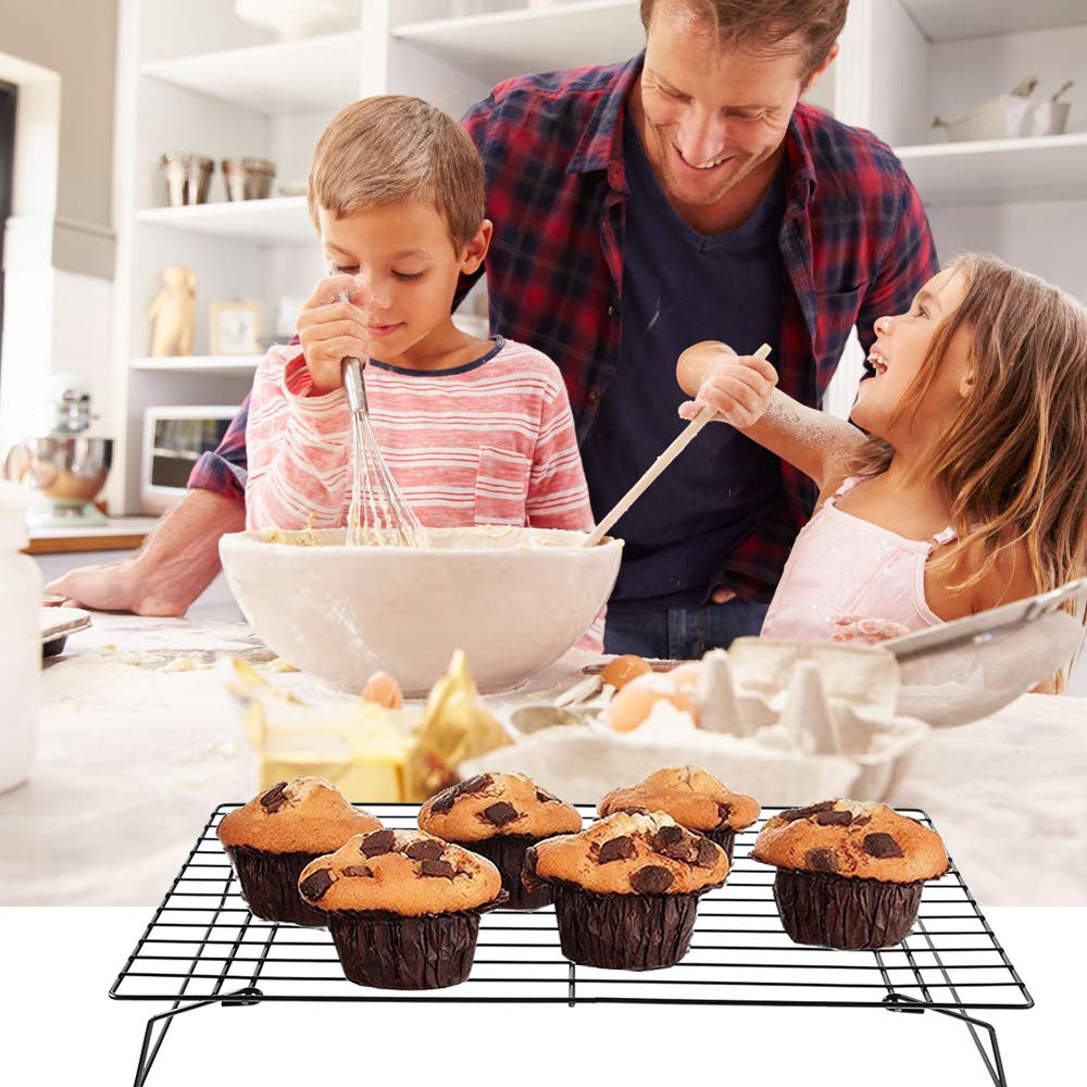 Tier Cooling Rack, Stackable Baking Rack Shelf, Kitchen Cookie Cooling Rack Baking Supplies For Bread Cake Biscuits And More (3-
