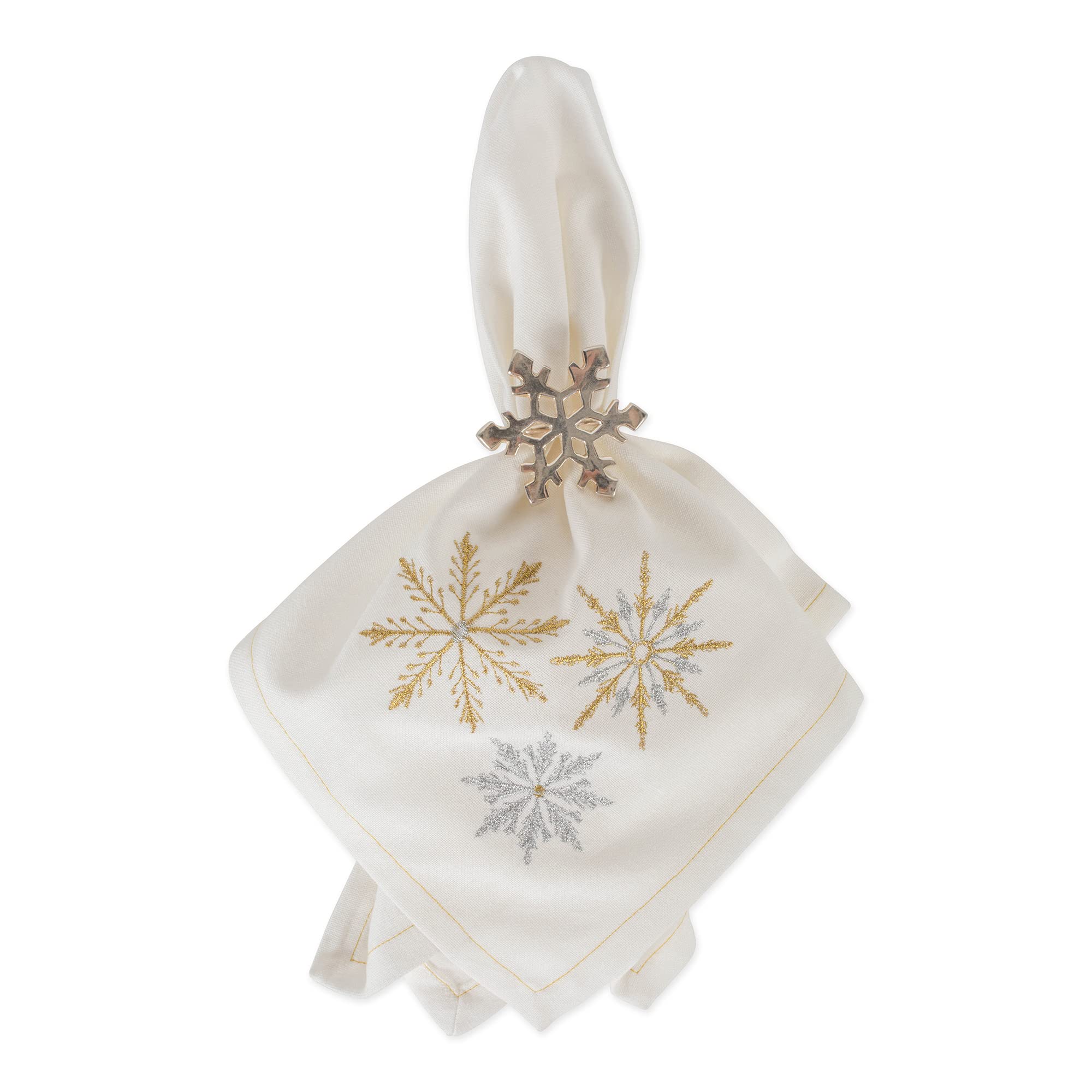 DII Sparkle Snowflakes Embroidered Napkin (Set of 6)
