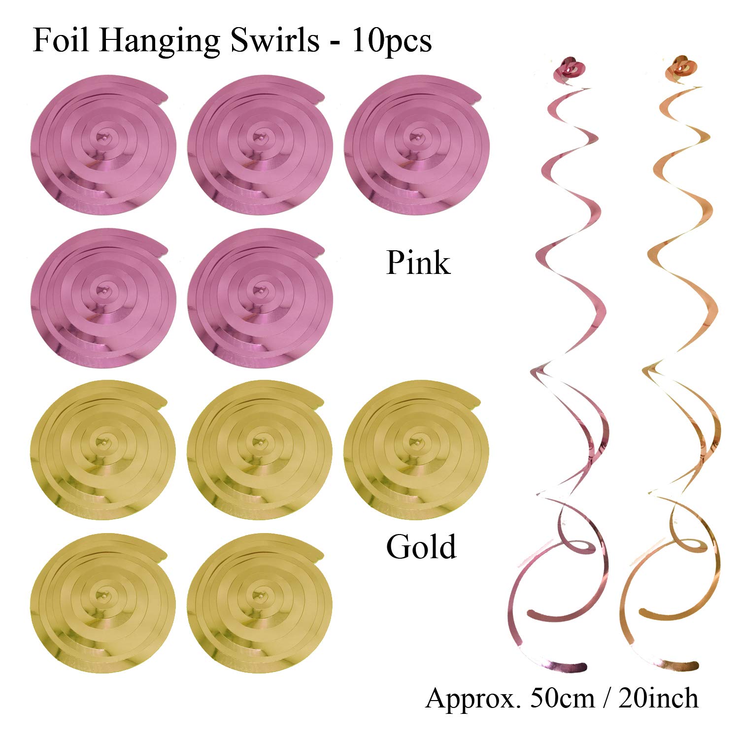 ZERODECO Birthday Decoration Set  Happy Birthday Banner Bunting with 4 Paper Fans Tissue 6 Paper Pom Poms Flower 10 Hanging Swirl and 20 Balloon for Birthday Party Decorations - Multicoloured